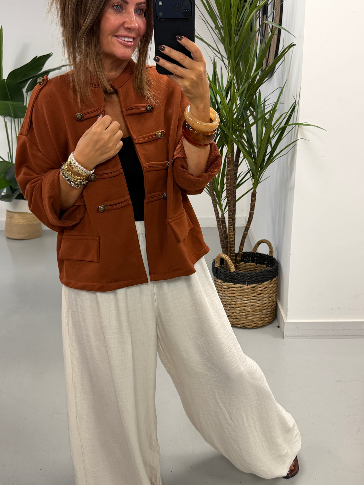 Zeta Otto Military Jacket - Rust