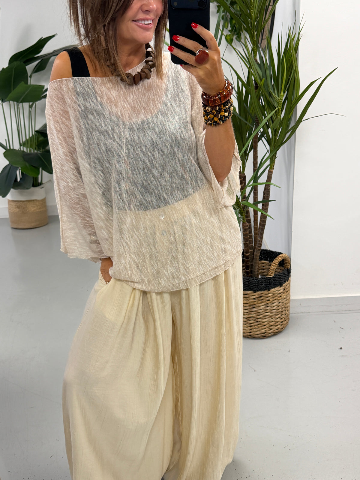 The Rae Summer Lightweight Layering Knit - Cream