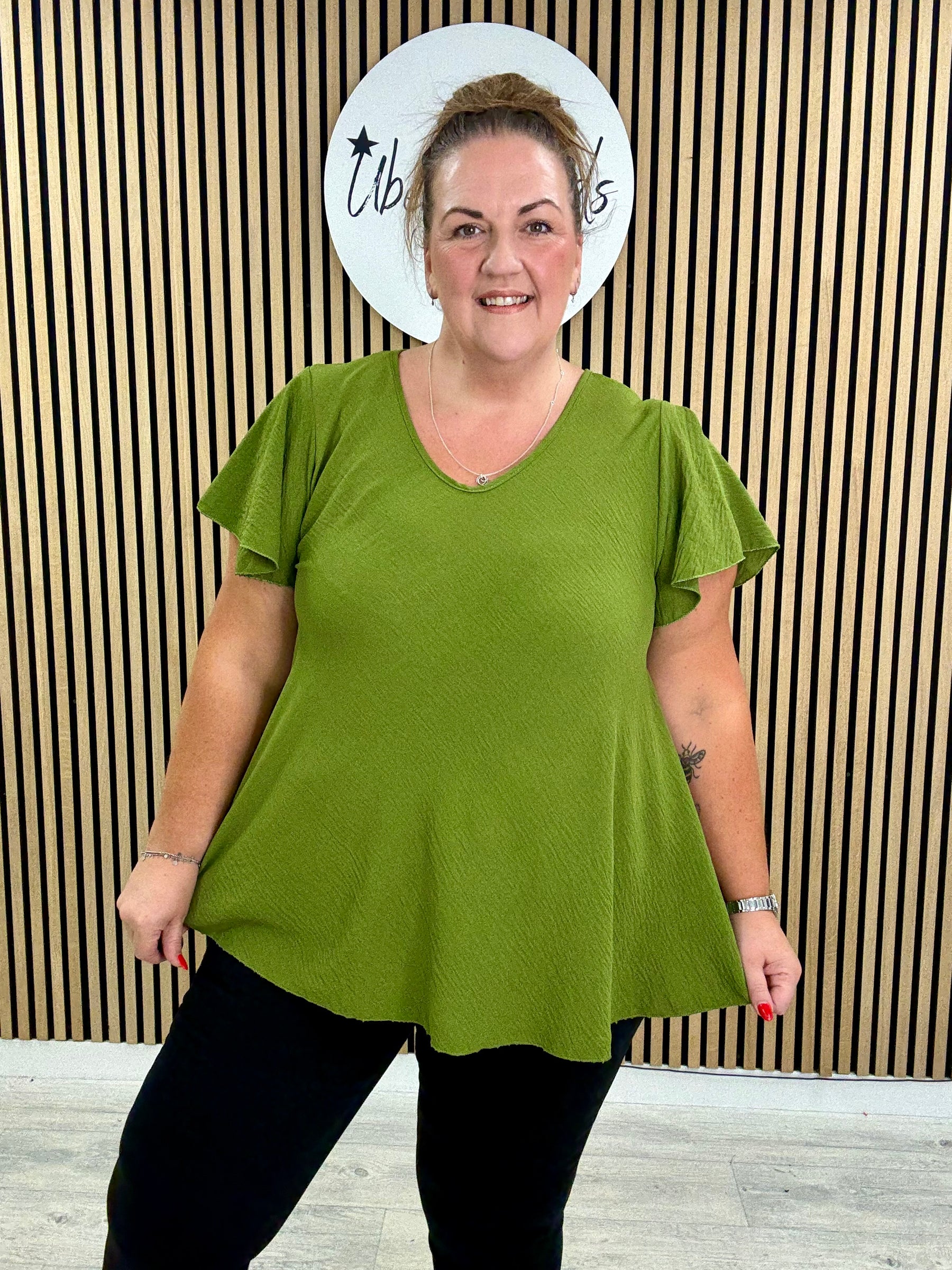Heidi Swing Tunic - Olive Green