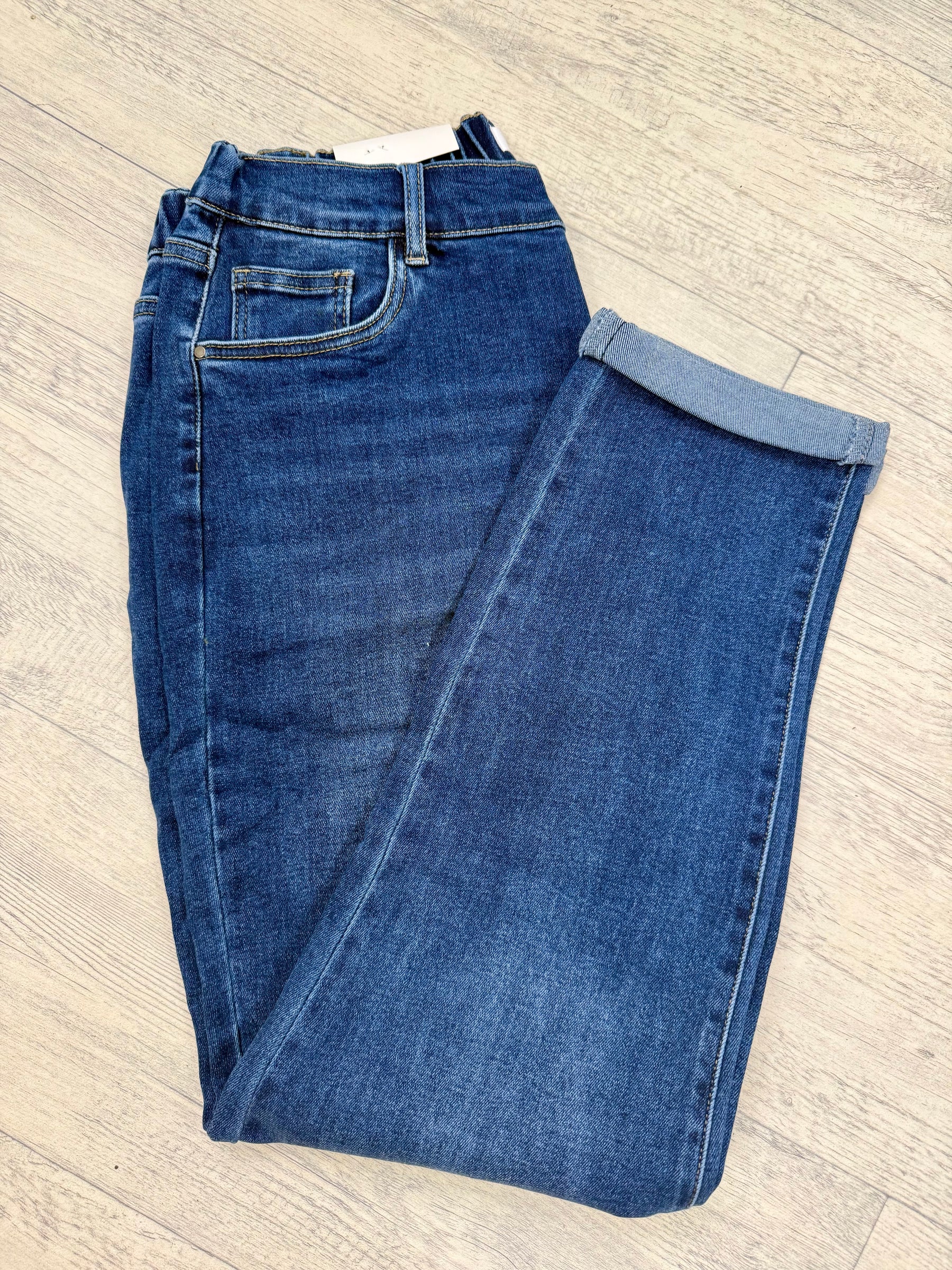 The Denim Club Elasticated Back Jeans - Dark Blue