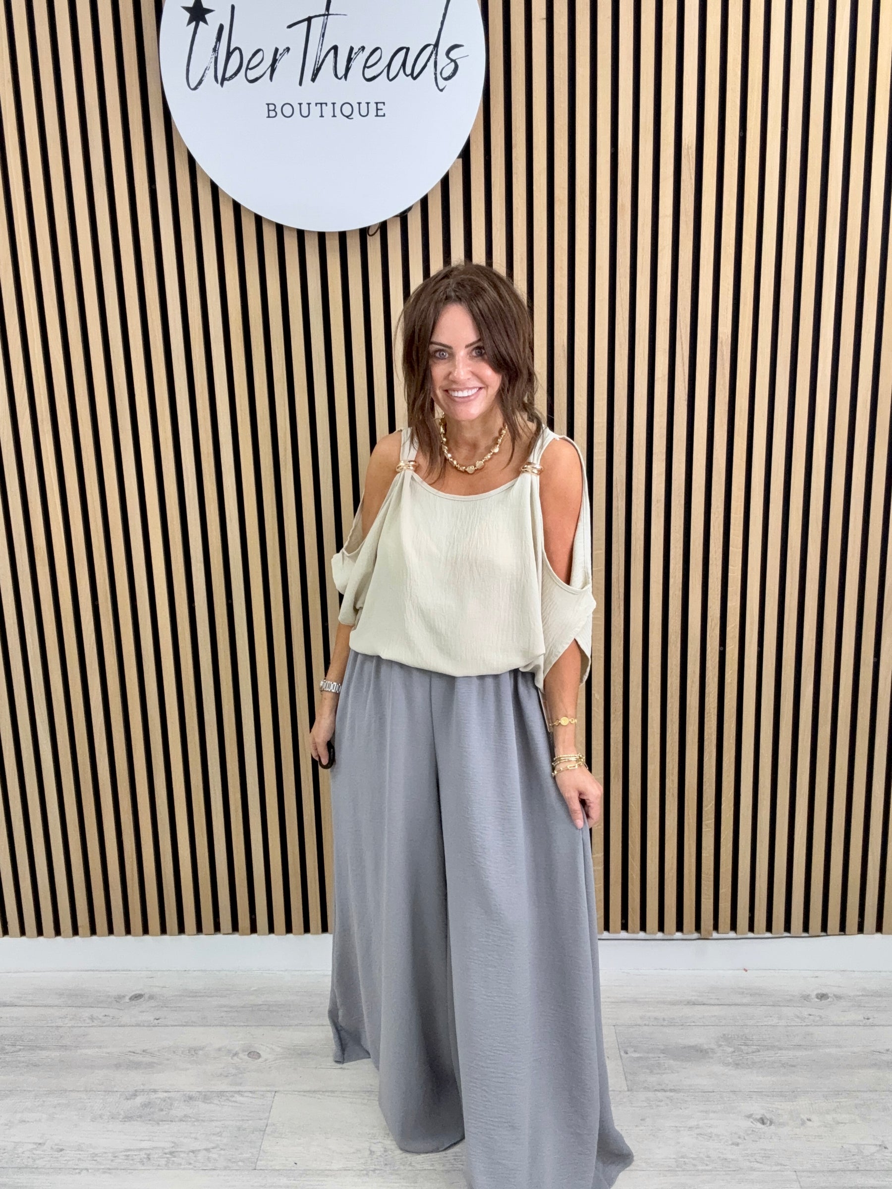 The Classic Palazzo - Grey (Plus)