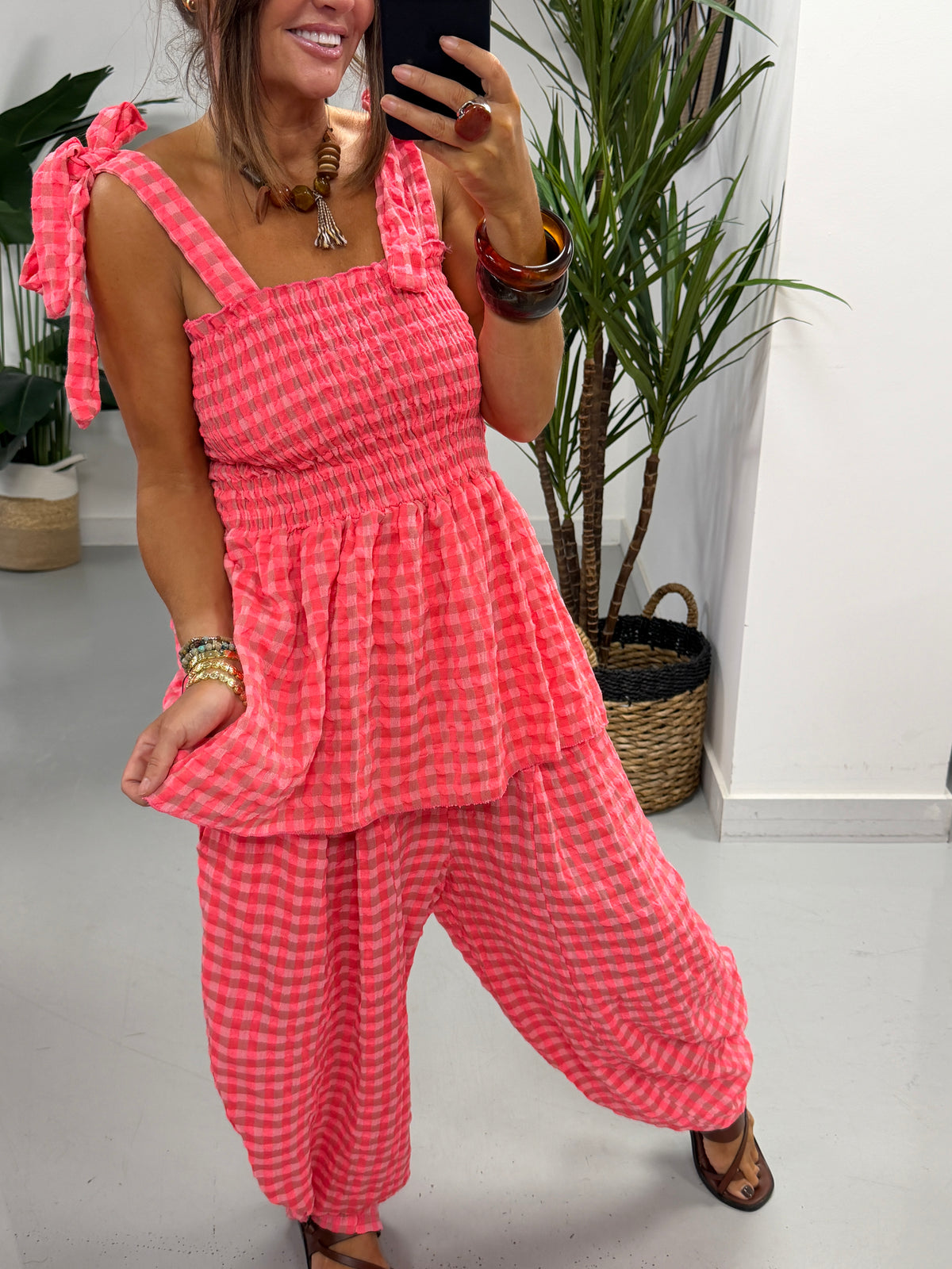 The Deluxe Gingham Bloomers - Pink