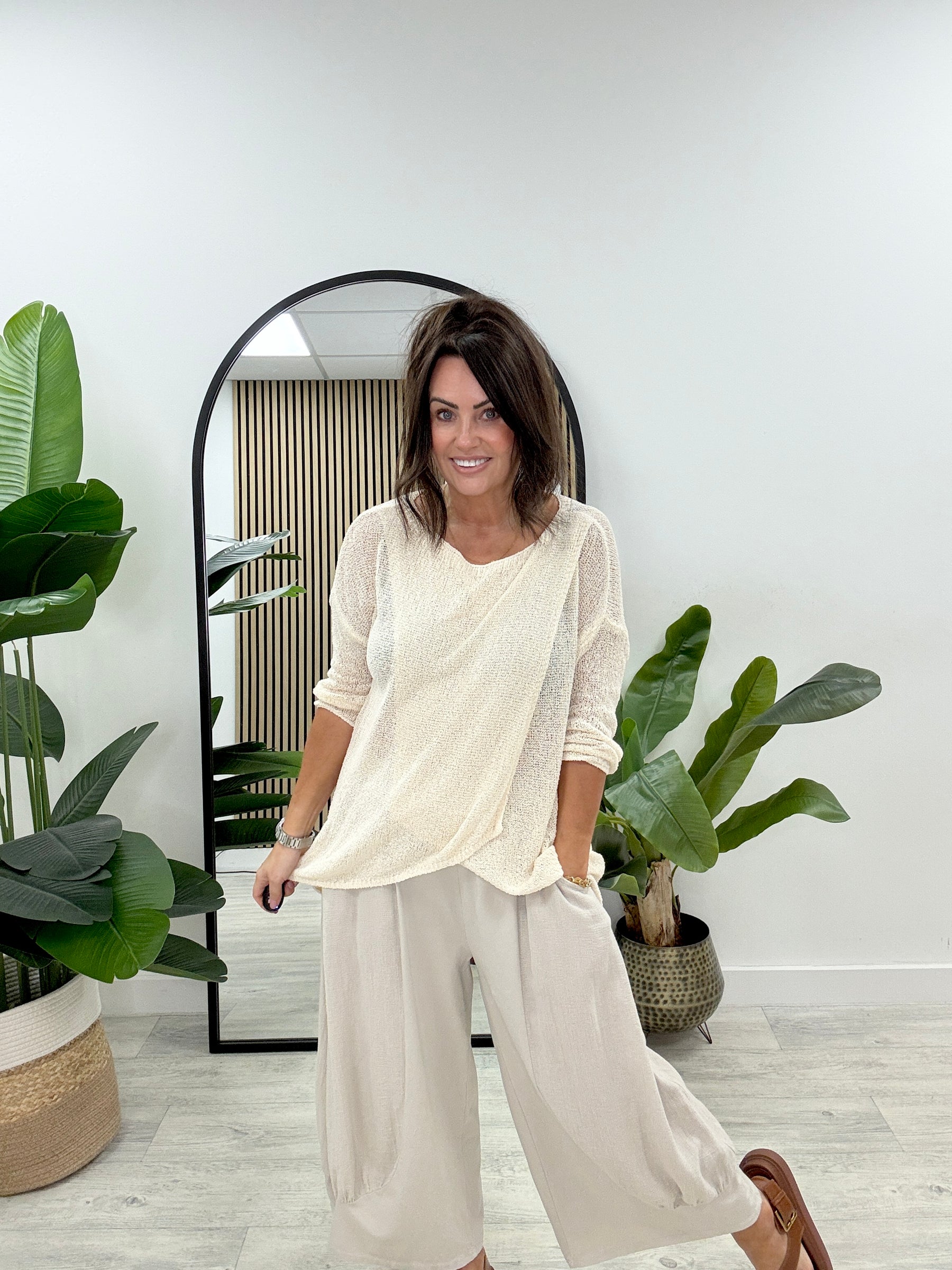 The Florence Wrap Knit - Buttercream