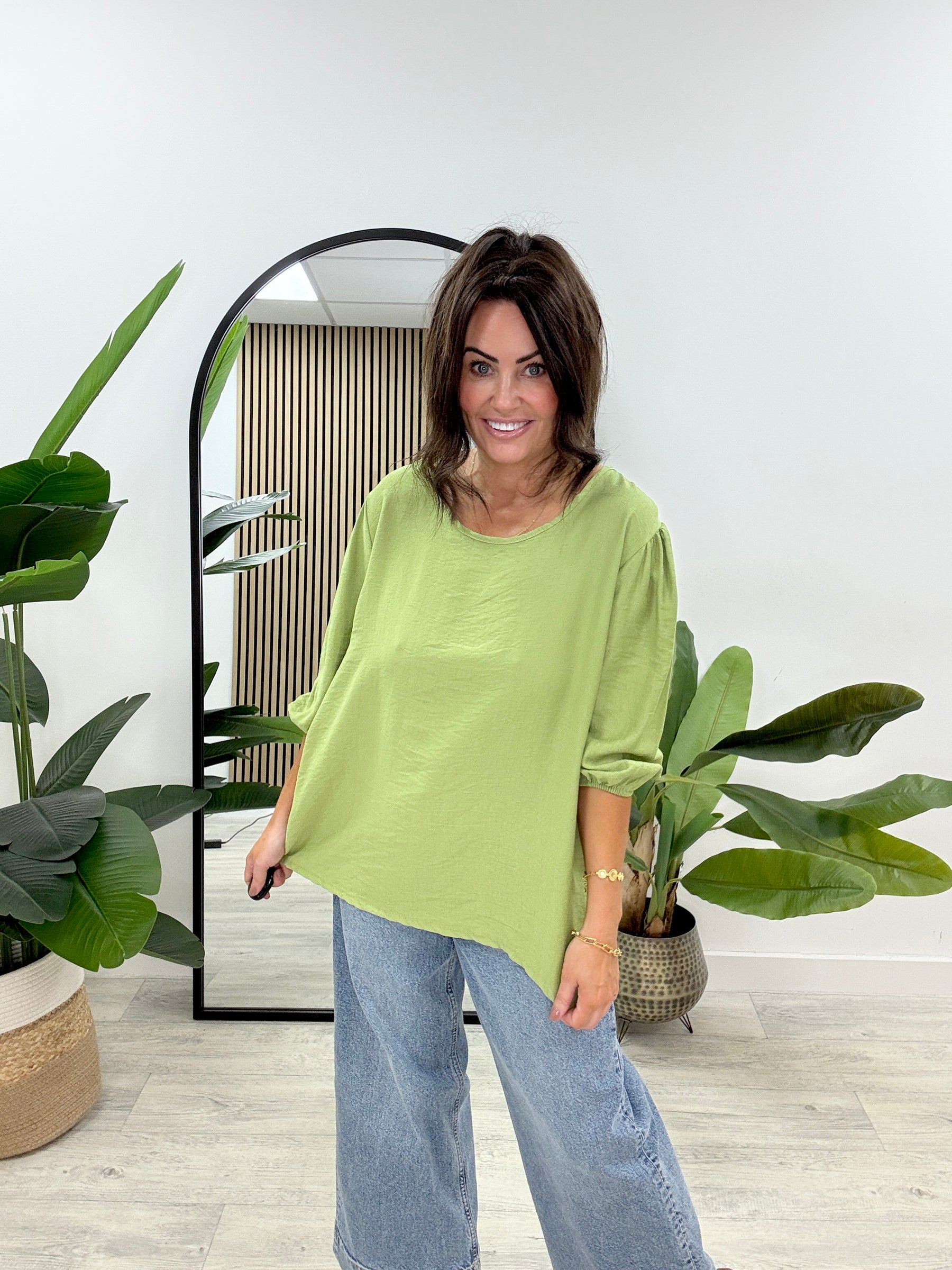 Dolcie Necklace Top - Pistachio