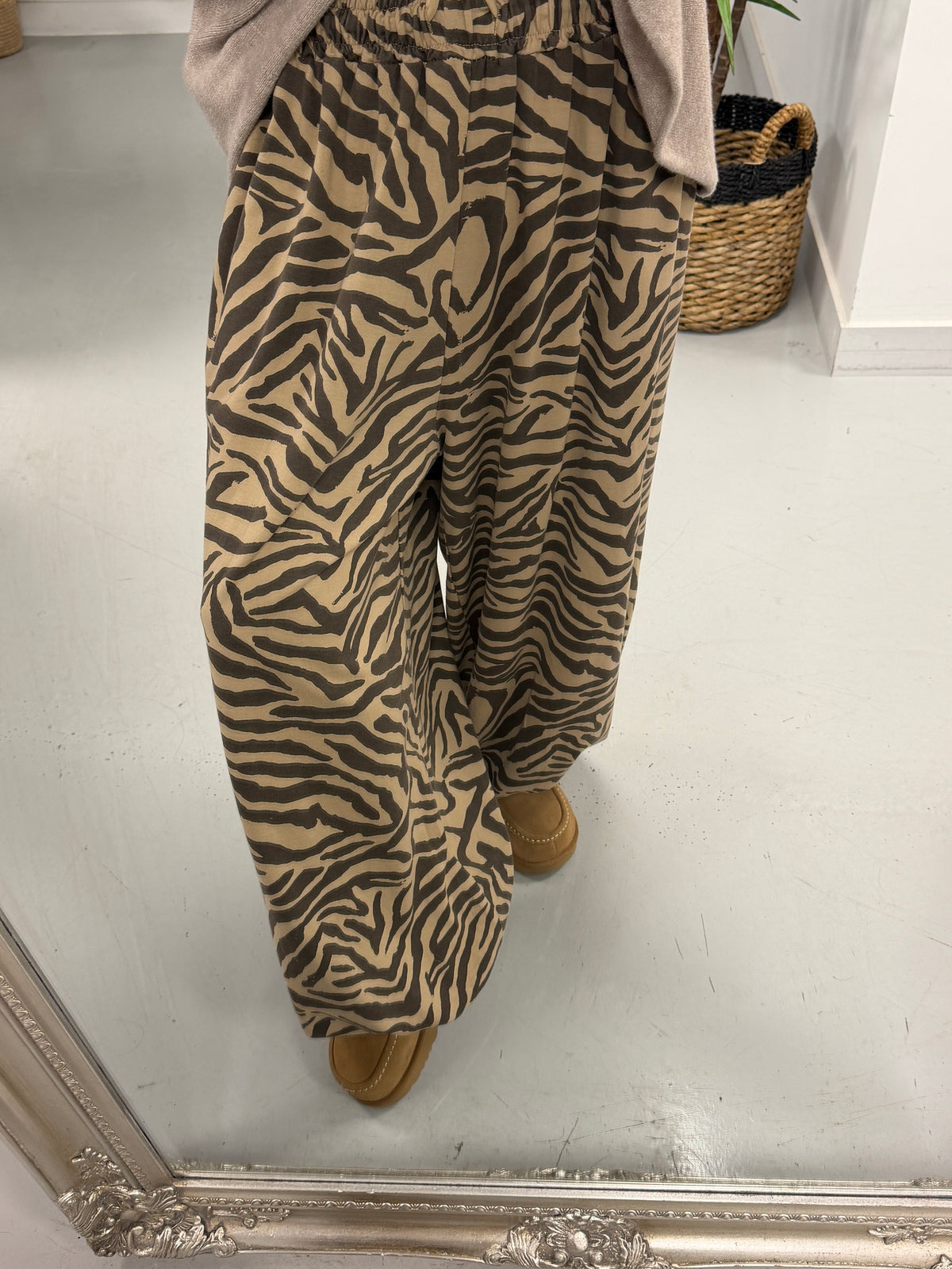 Zebra Balloon Joggers Camel/Chocolate (Size 12-20)