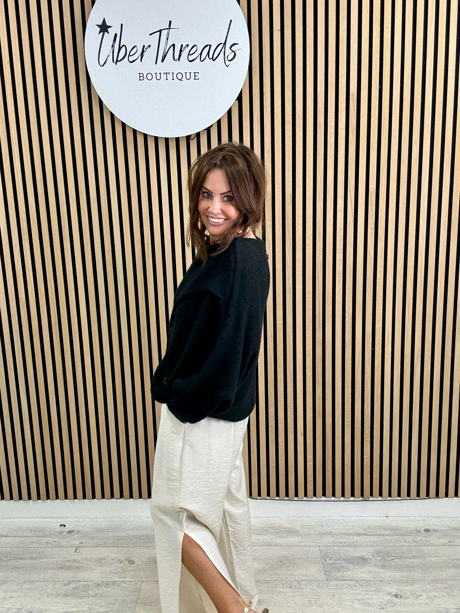 Thats A Wrap Cosy Knit - Black