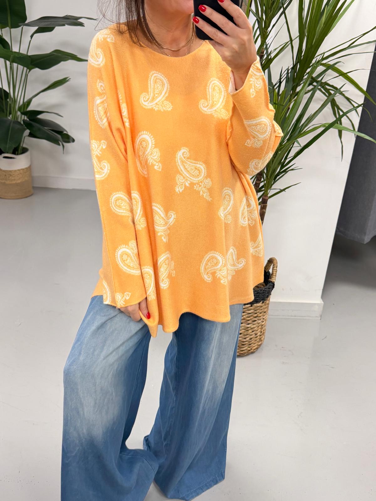 The Chelsea Soft Knit - Orange Bandana (Special Buy - No Blue Light)