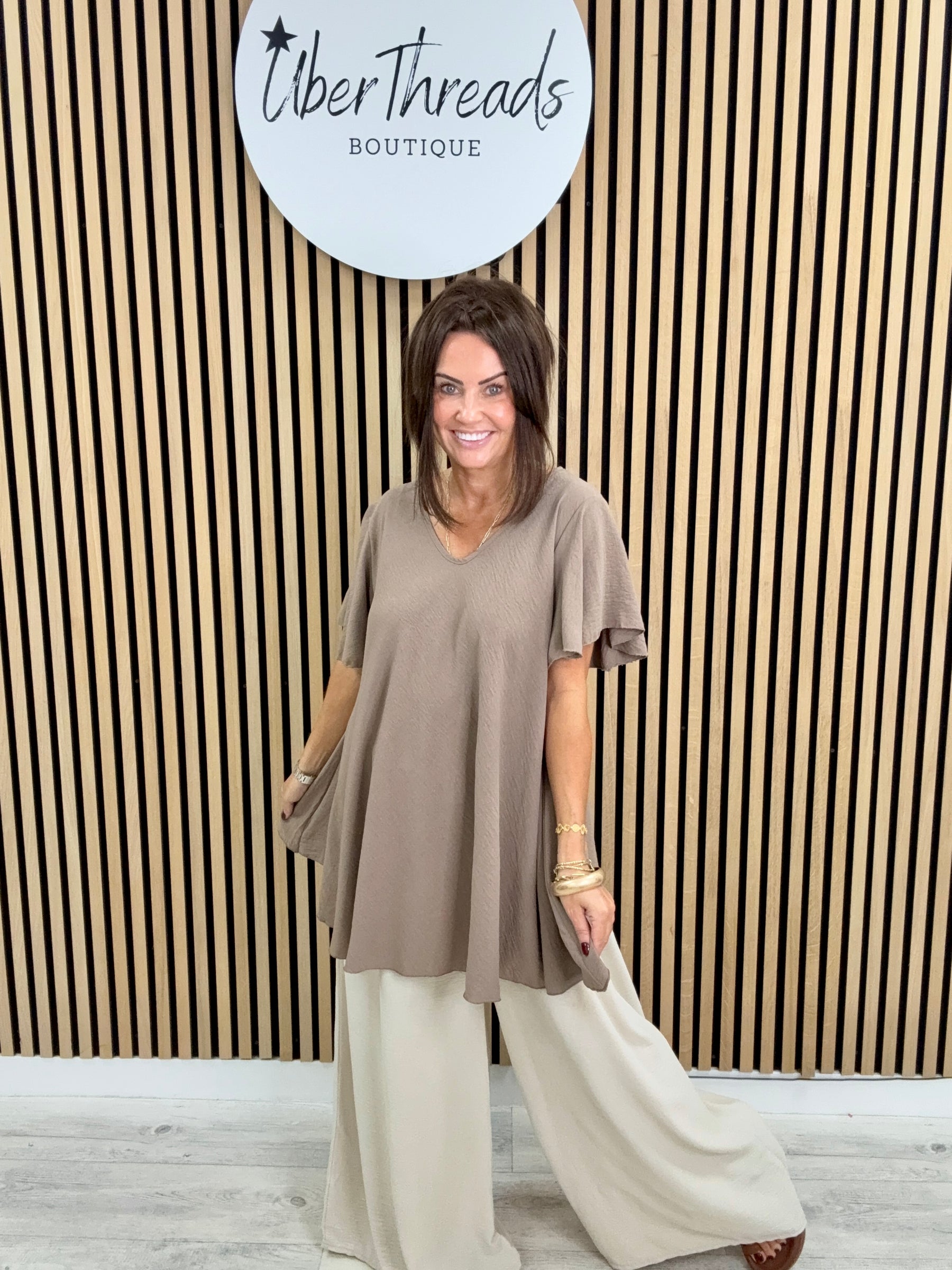 Heidi Swing Tunic - Taupe