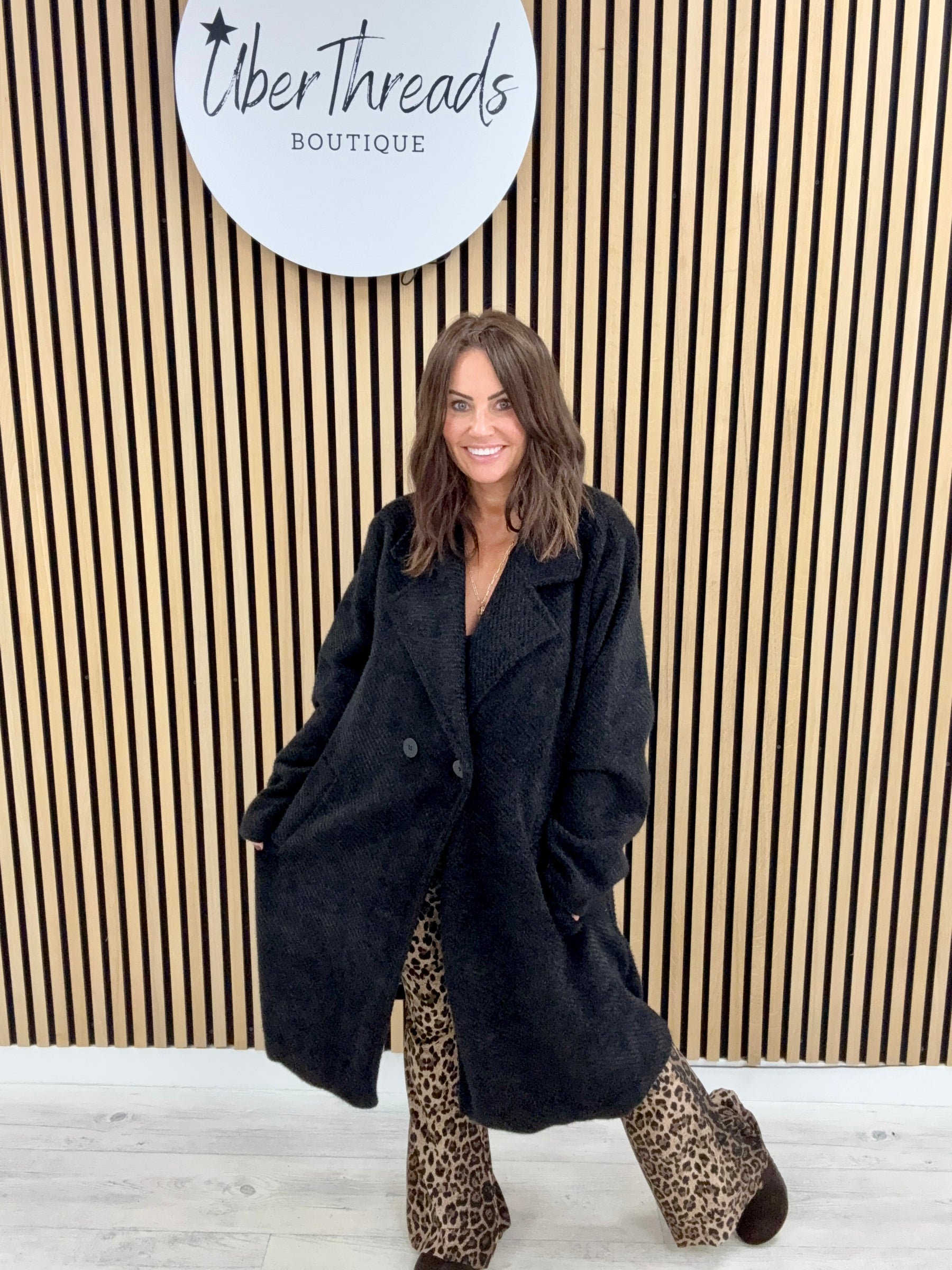 The Boyfriend Blazer Coat - Black