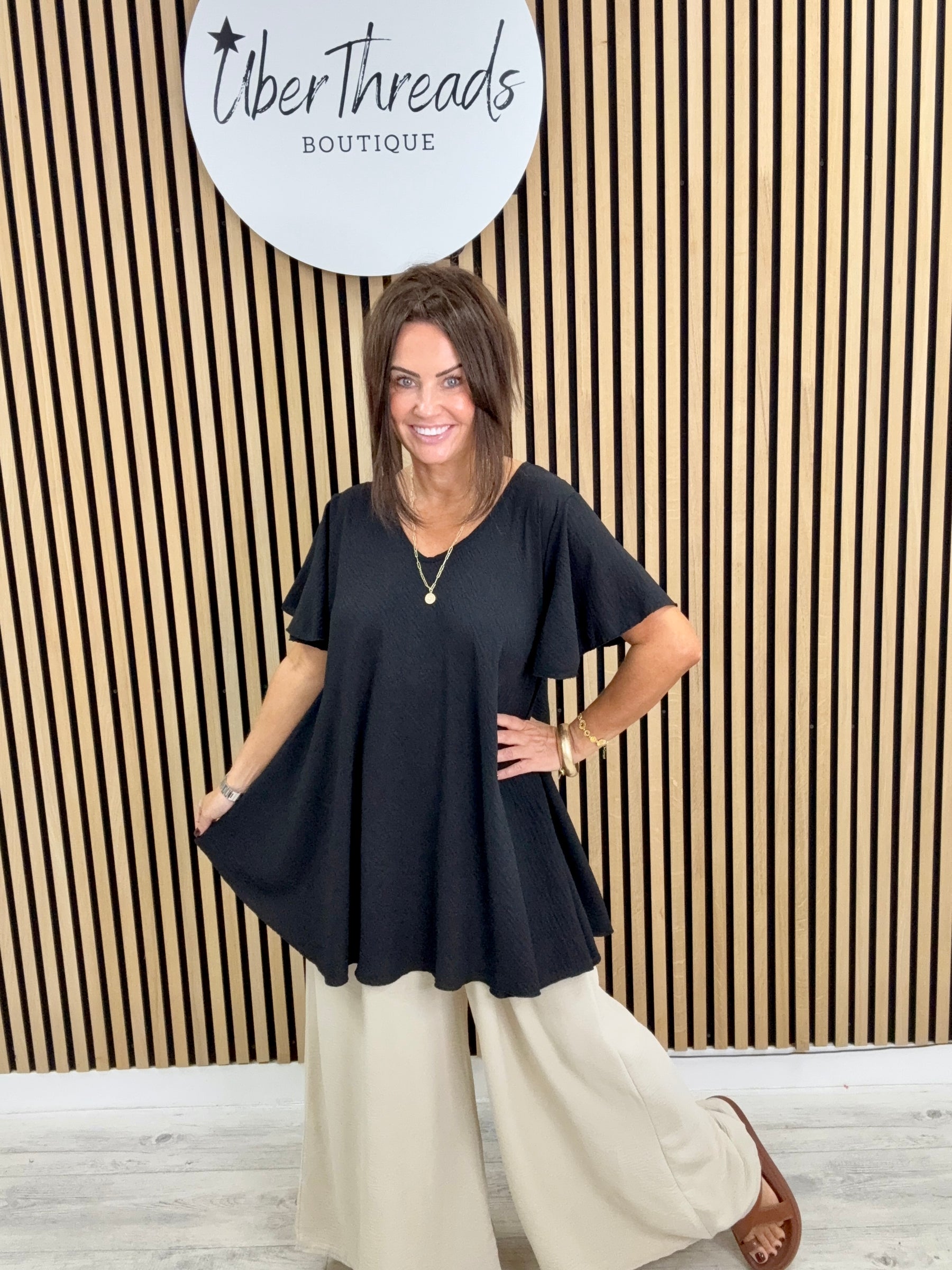 Heidi Swing Tunic - Black