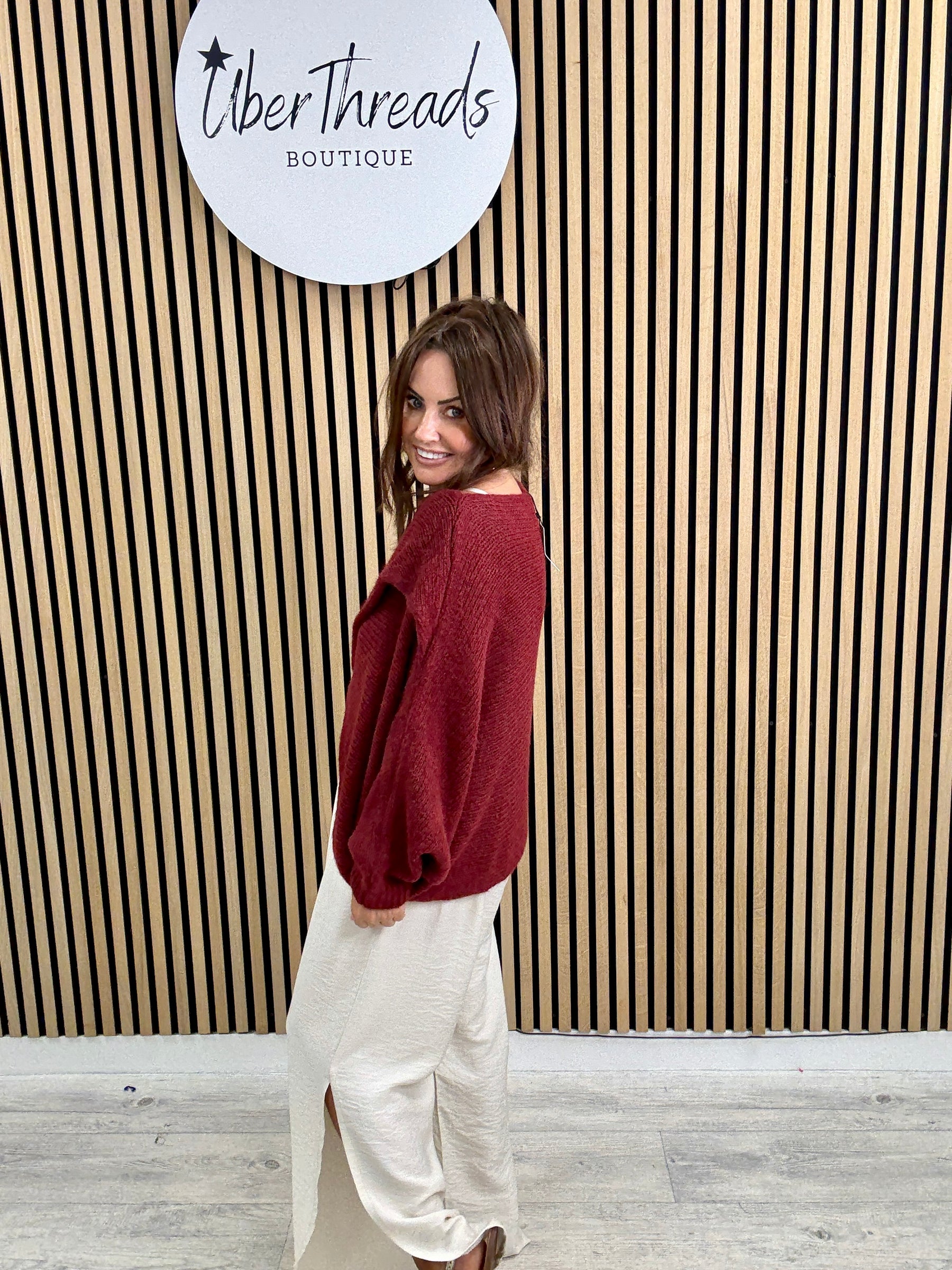 Thats A Wrap Cosy Knit - Mulberry