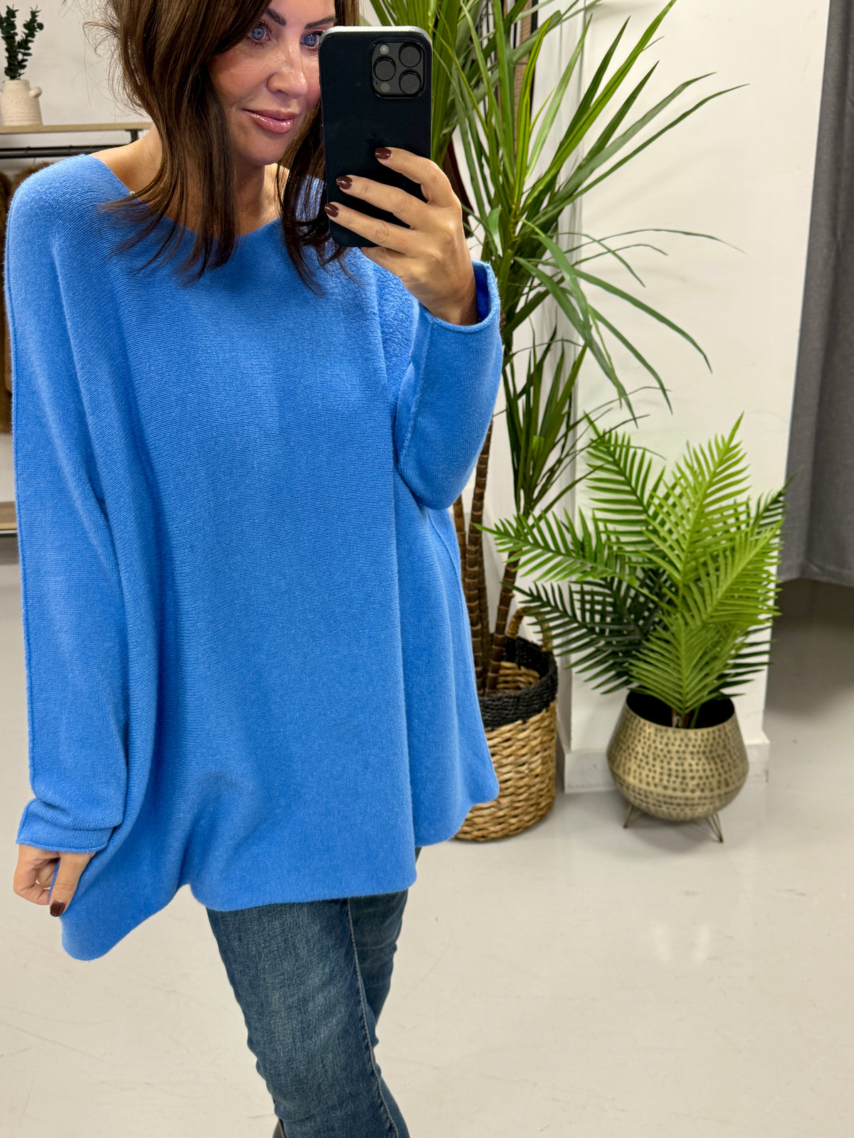 The Chelsea Round Neck Knit - Ocean Blue