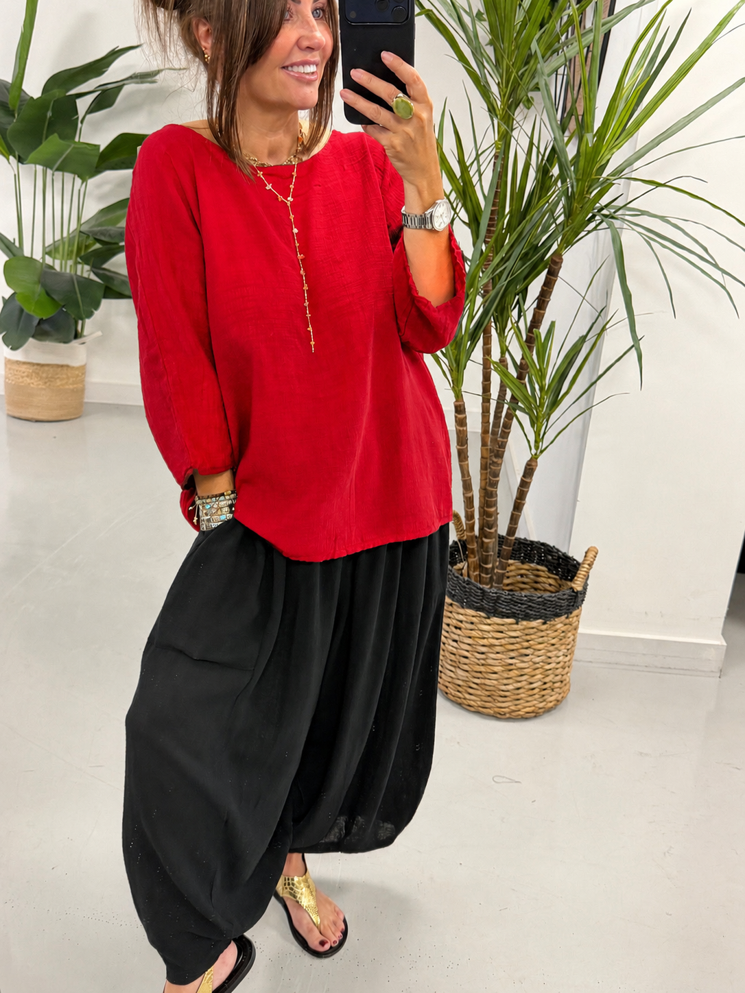 Basic Cotton Top - Red