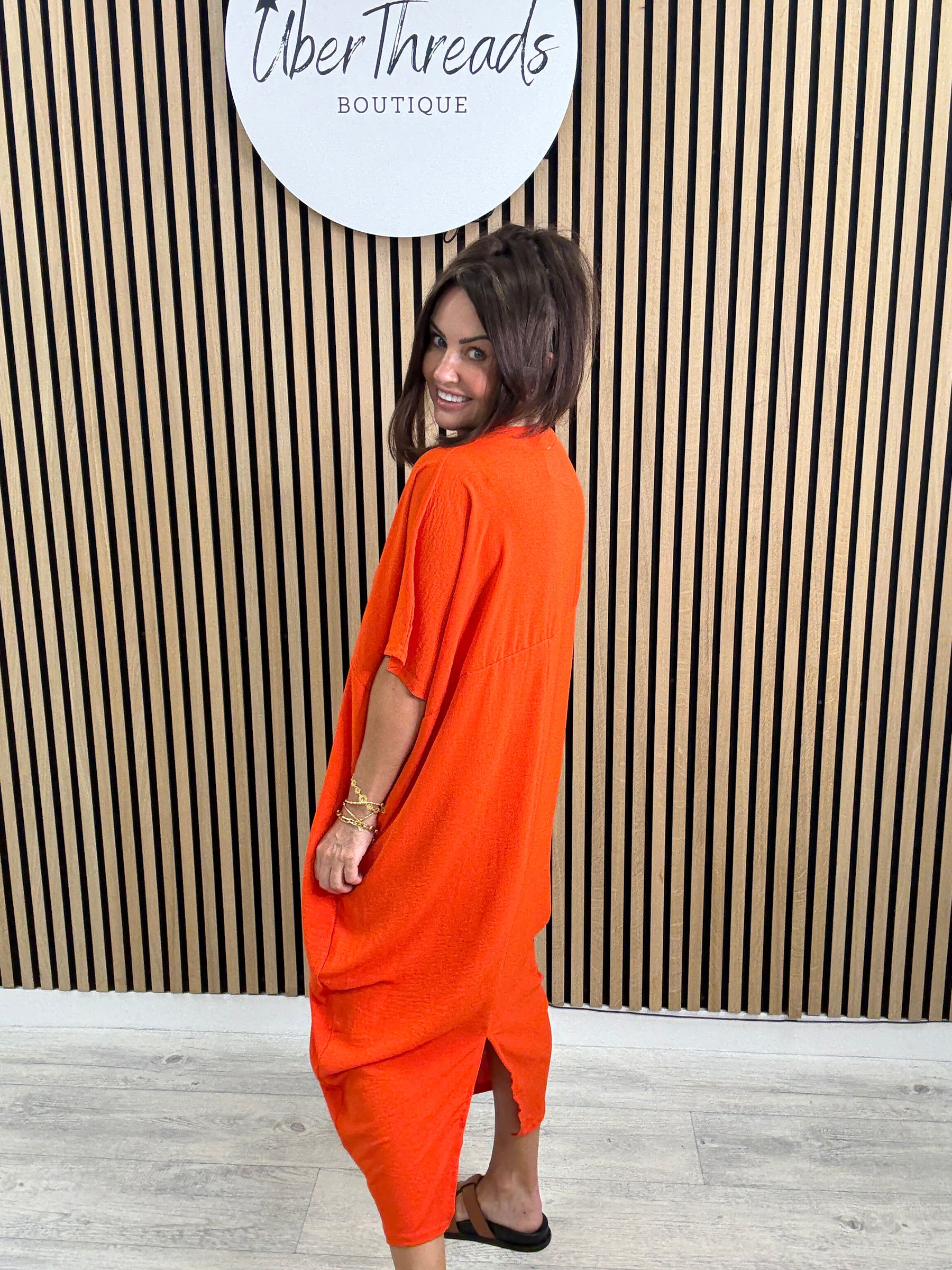 The tapered Midi - Orange