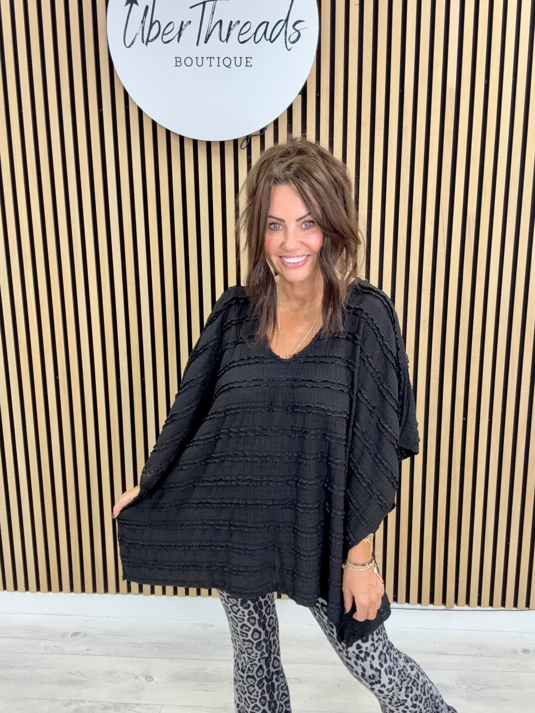 The Ruffle Tunic - Black