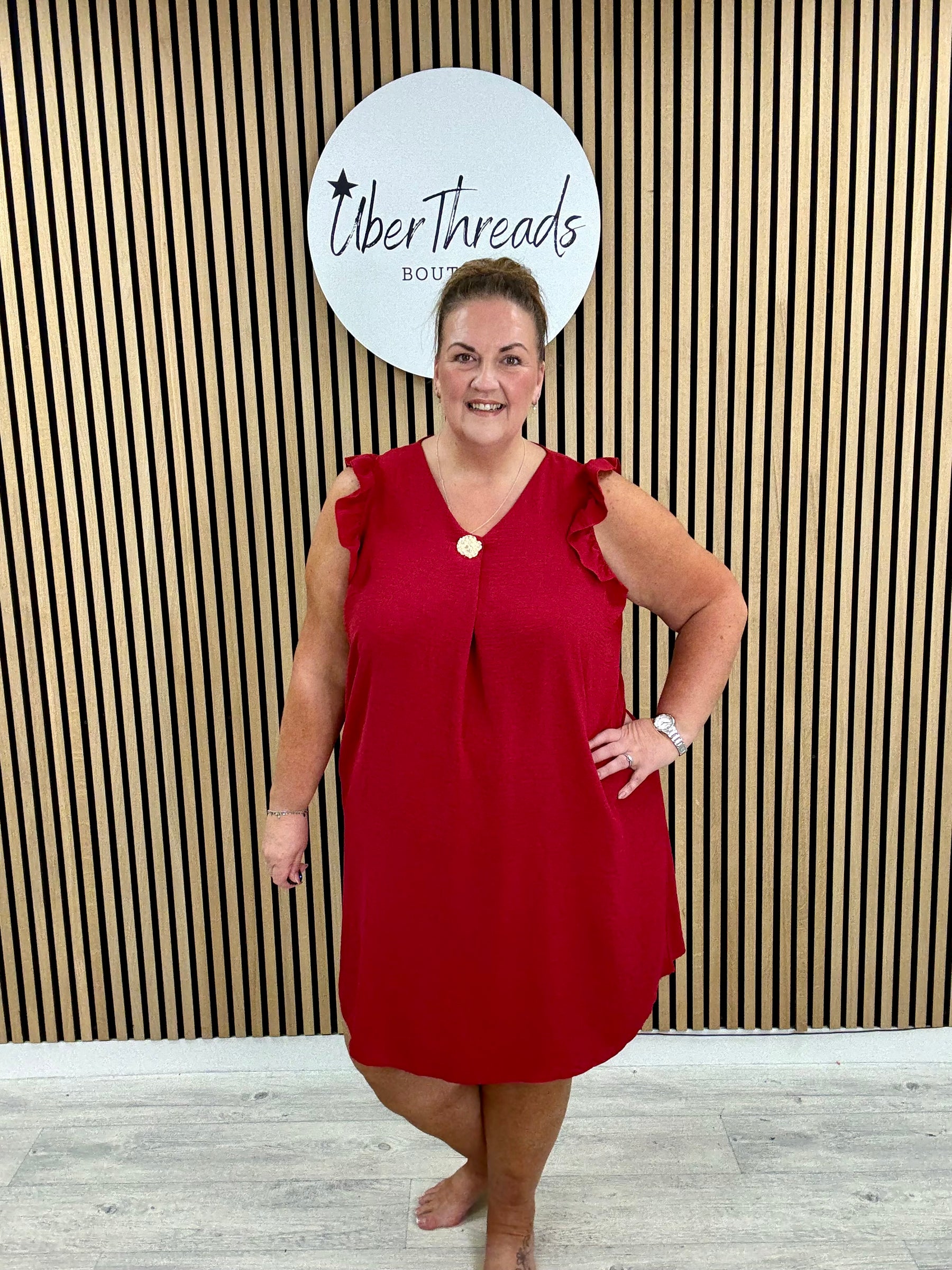 Chunky Button Midi - Mulberry