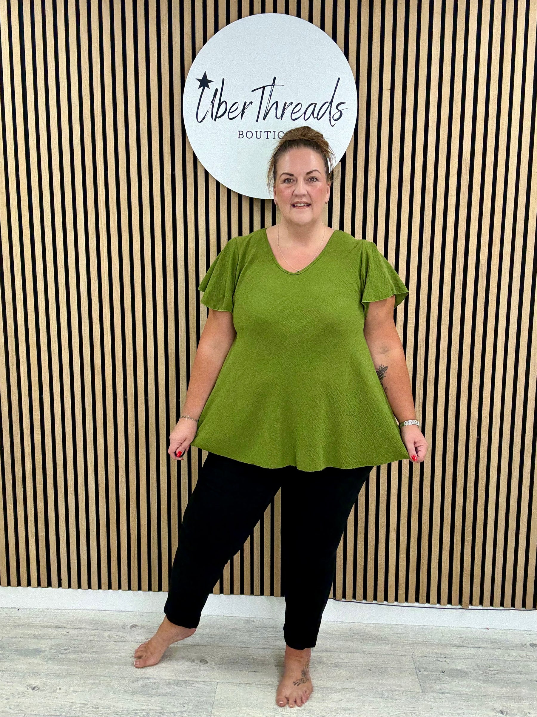 Heidi Swing Tunic - Olive Green