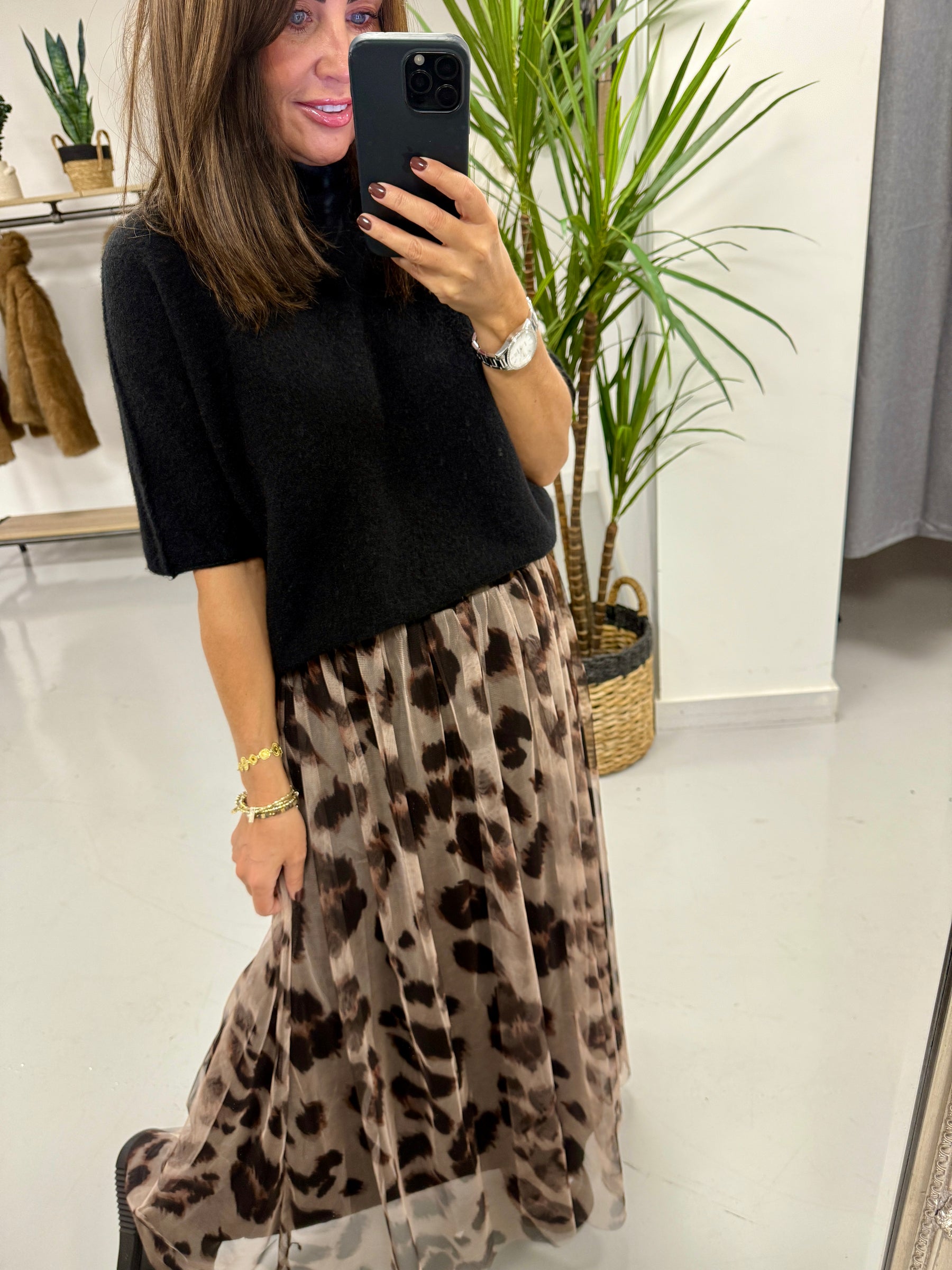 The Bradshaw Tulle Skirt - Light Animal