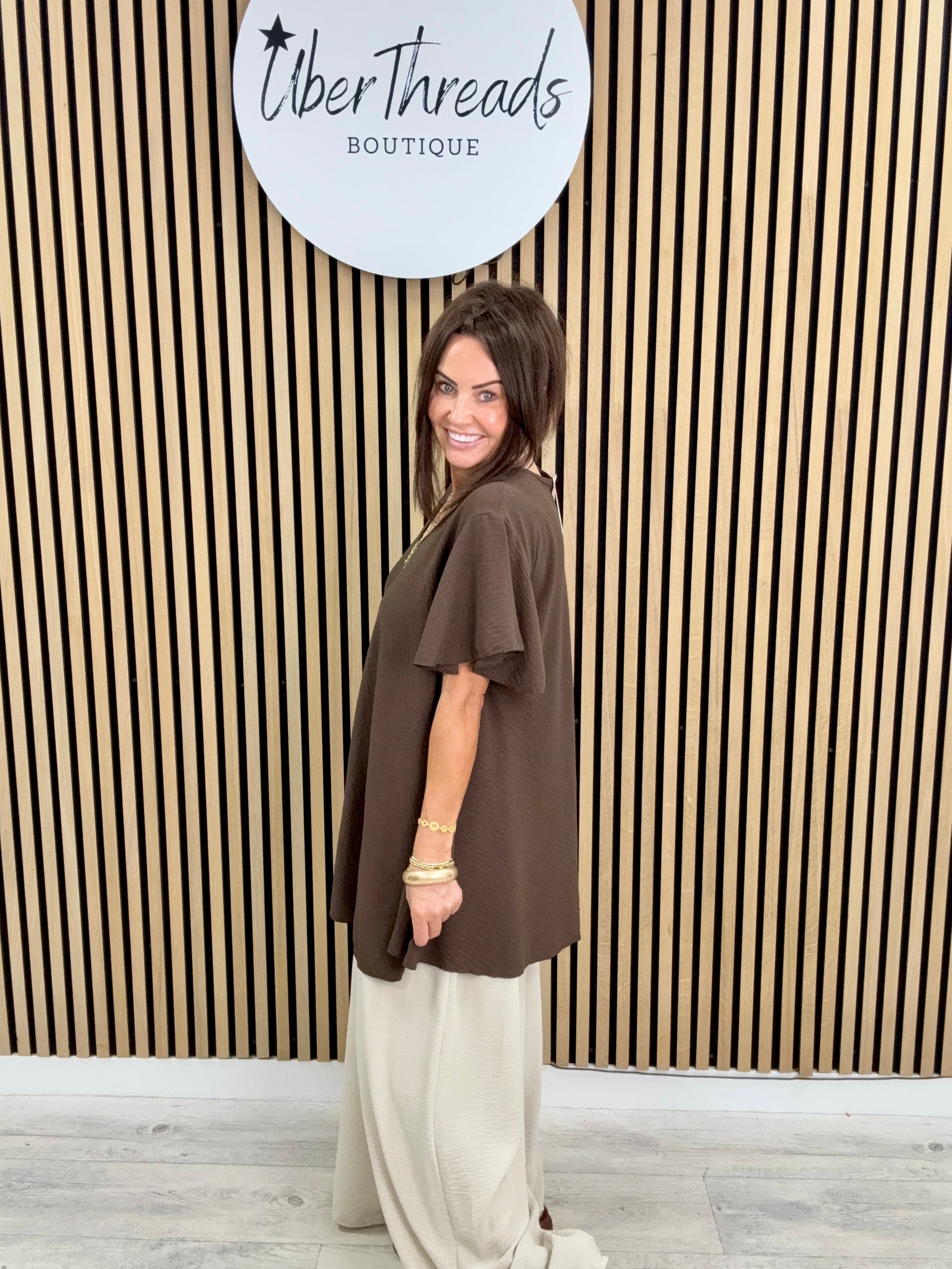 Heidi Swing Tunic - Chocolate