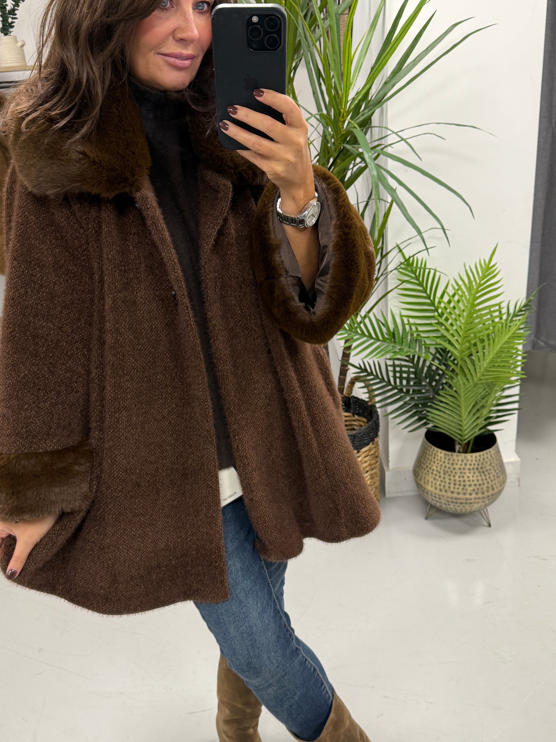 PRE ORDER Kensington Swing Jacket - Chocolate