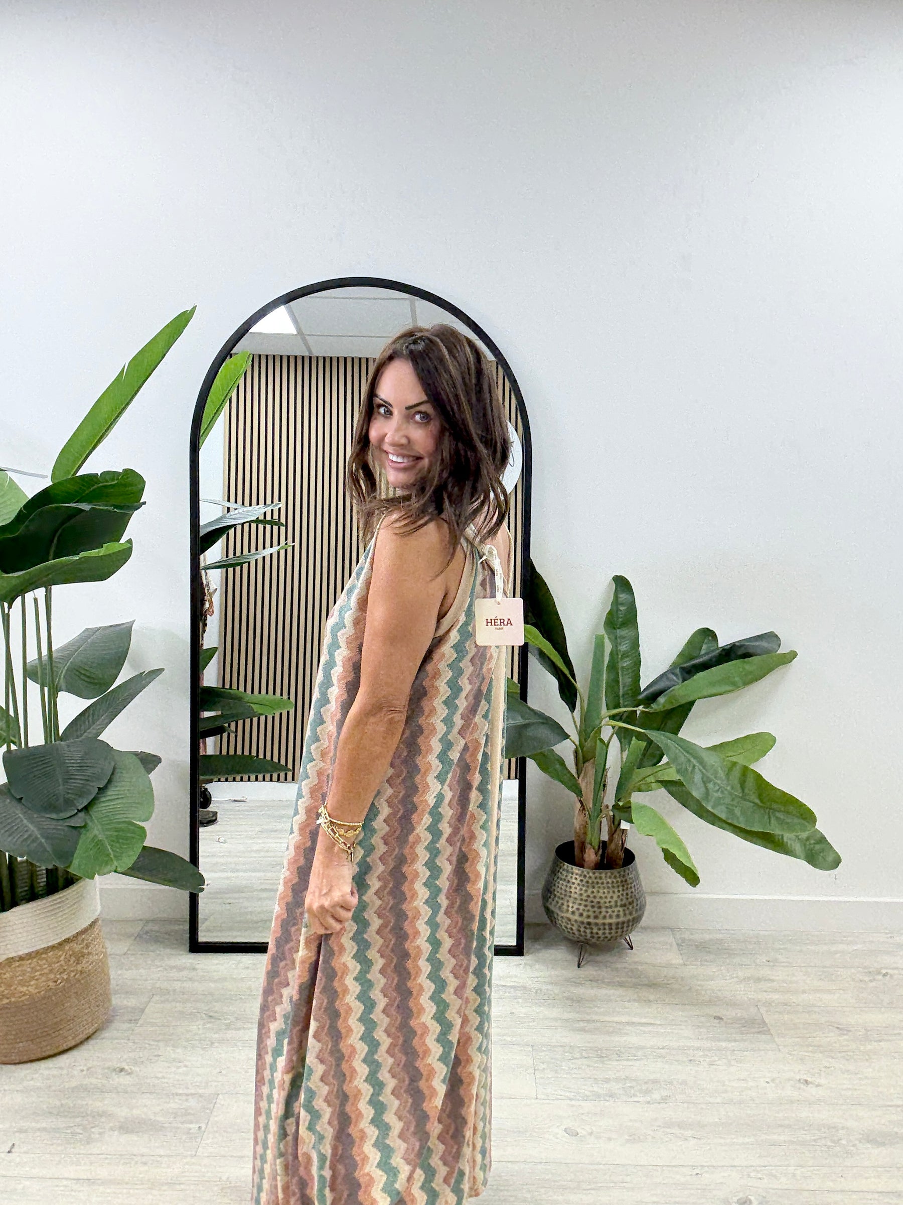 The Luxe Sleeveless Ziggy Maxi - Teal/Gold