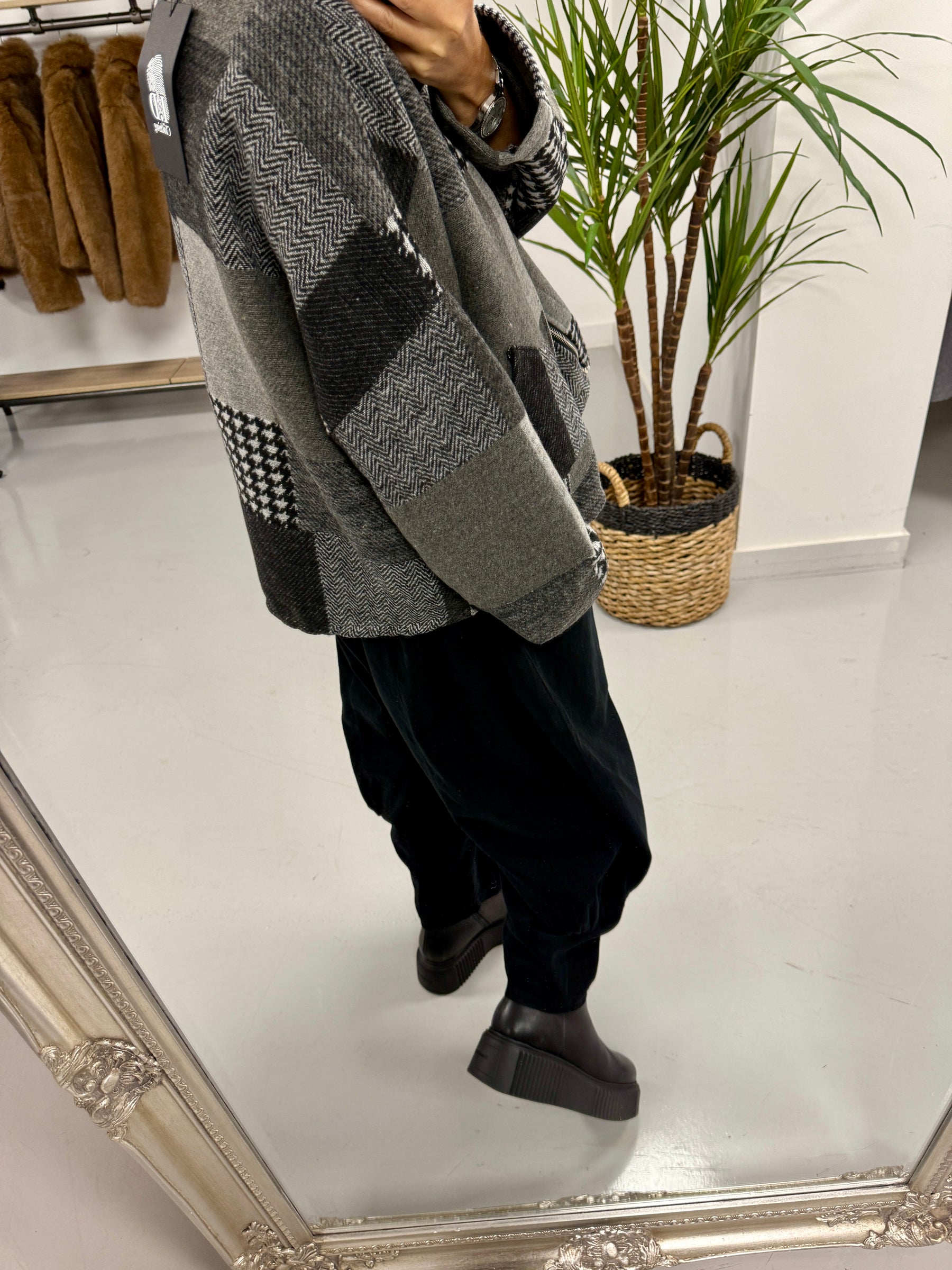I.D Patchwork Double Zip Jacket