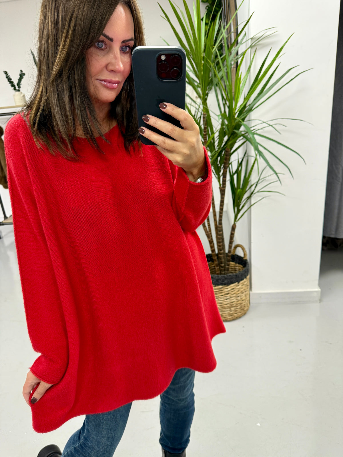 The Chelsea Round Neck Knit - Red
