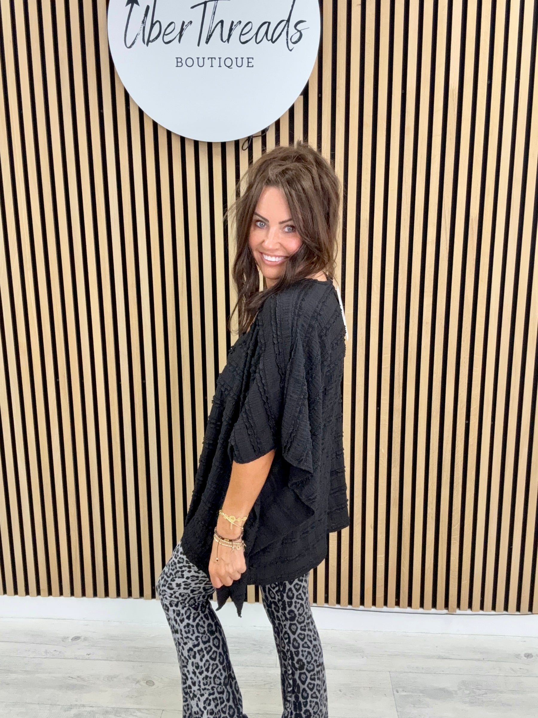 The Ruffle Tunic - Black