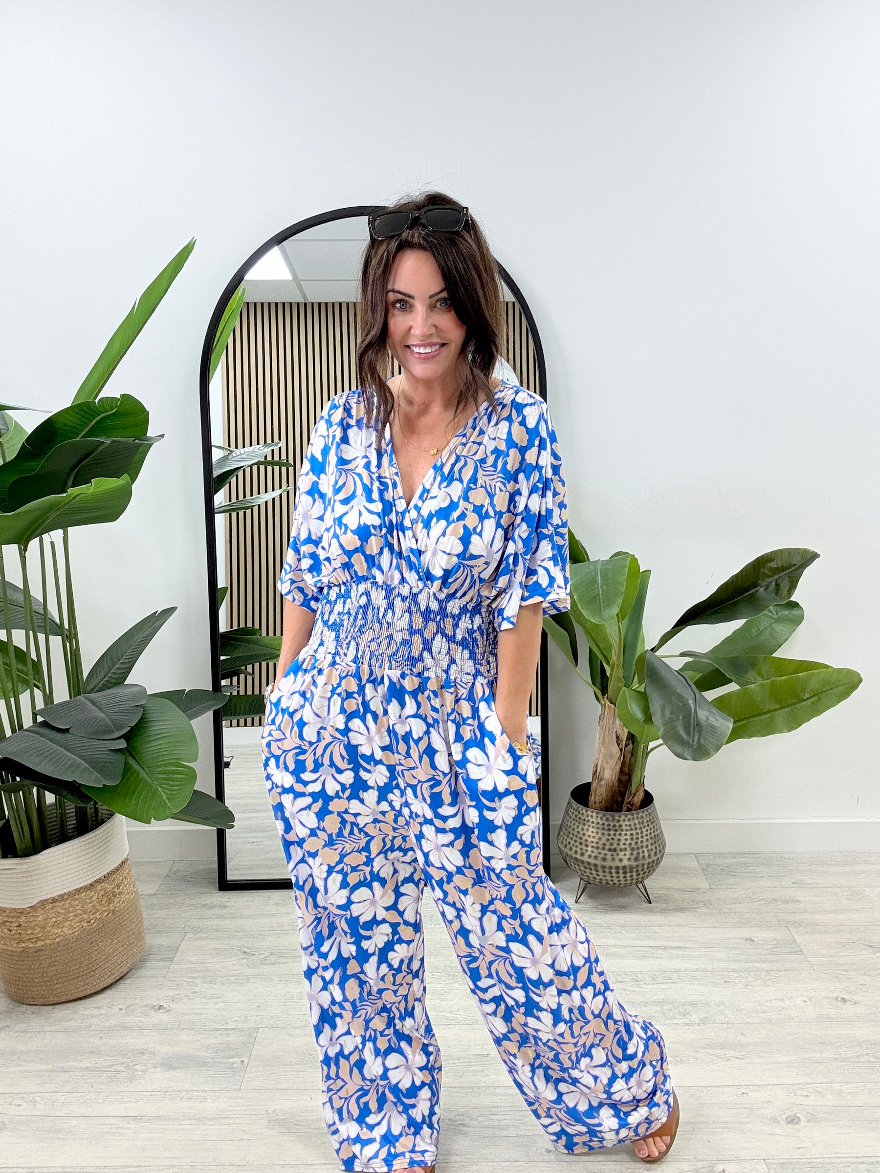 The Botanical Jumpsuit - Cobolt