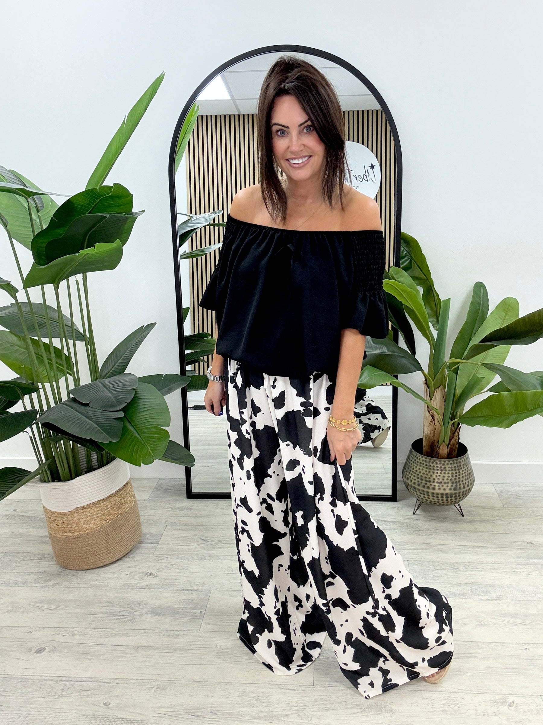 The Highland Wide Leg Palazzo - Black