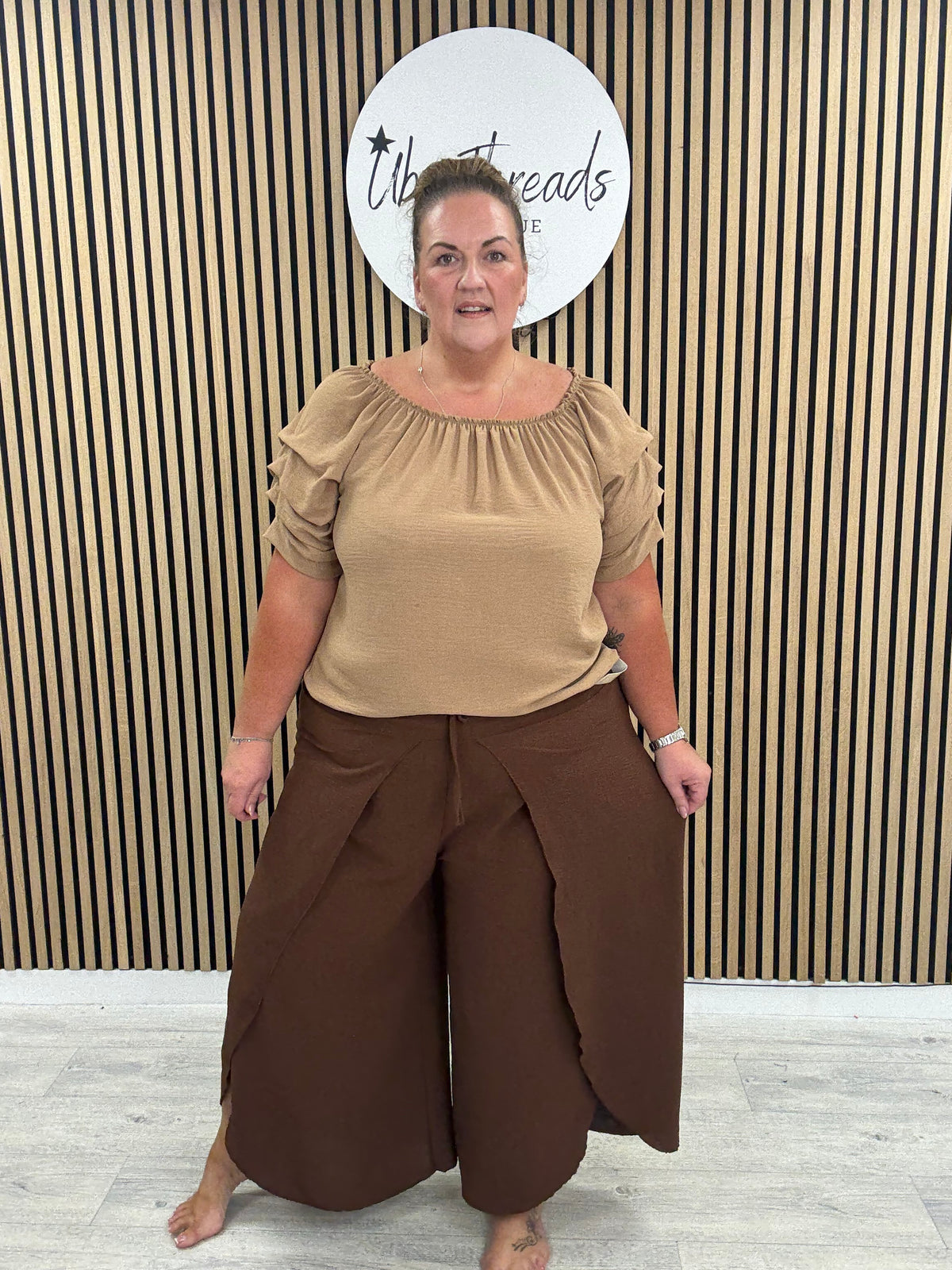 The Split Leg Palazzo - Classic Chocolate