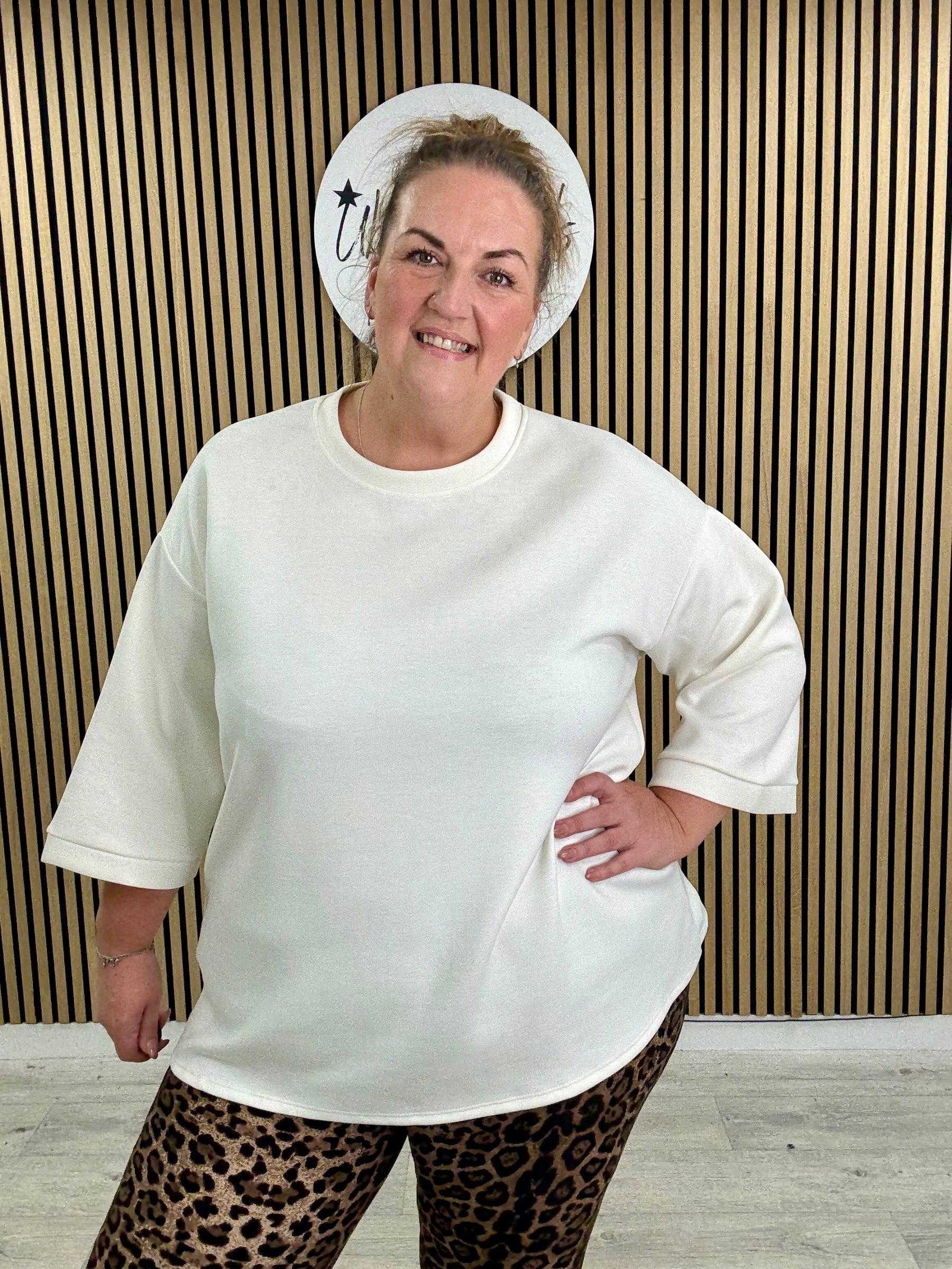 Molly Scuba Tee - Cream