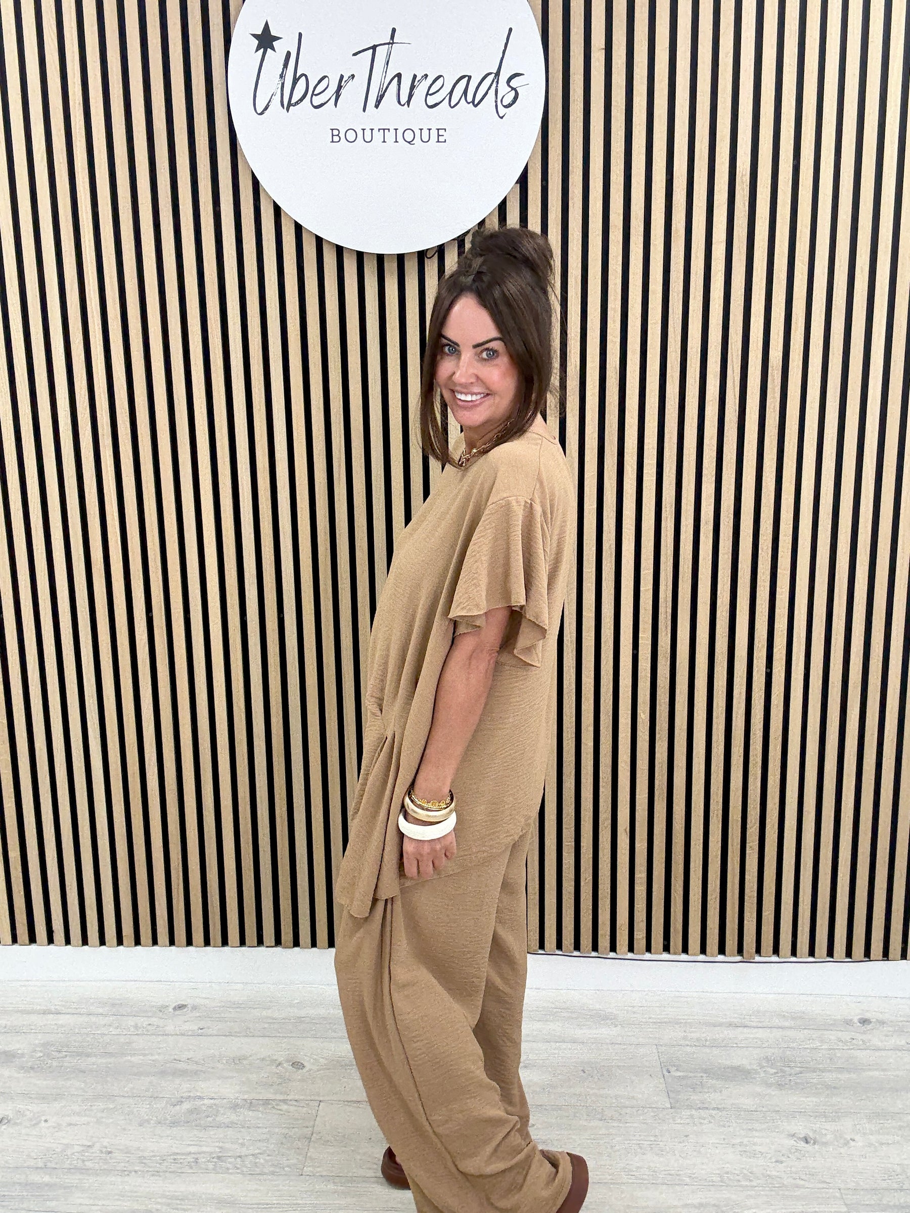 Lisbon Pleat Co-Ord - Classic Camel