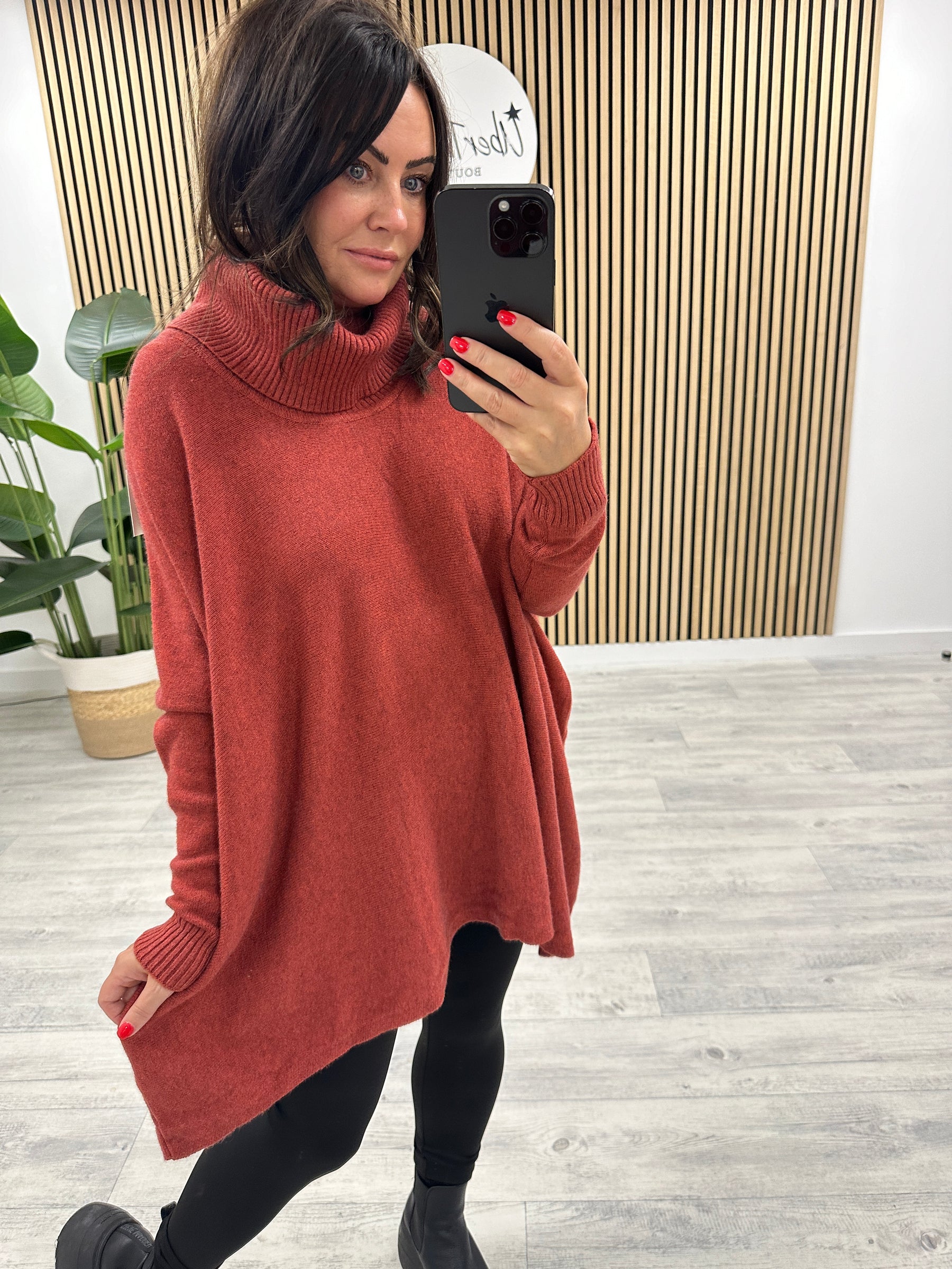 The Harrow Roll Neck - Berry