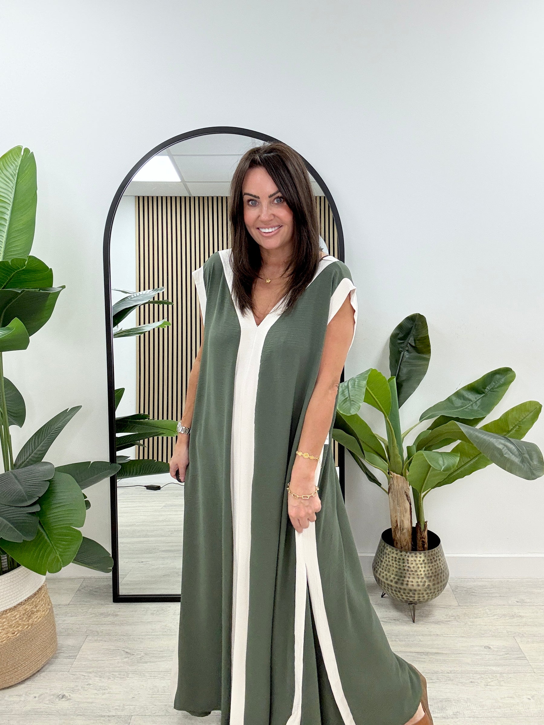The Remie Maxi Dress - Khaki