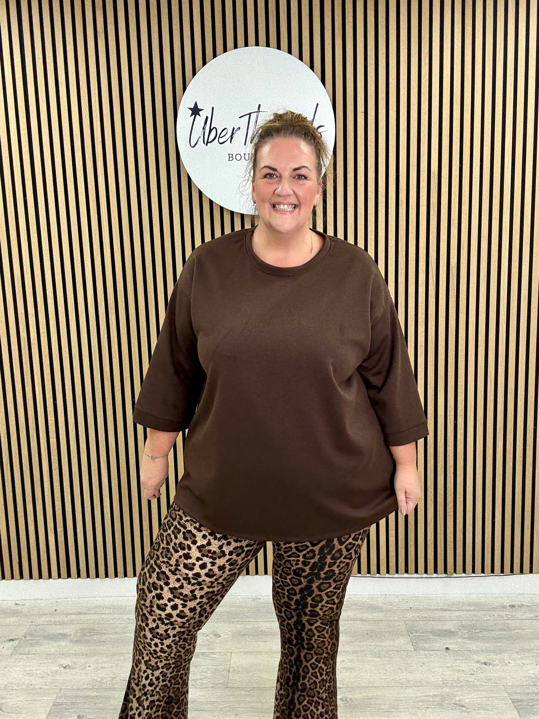 Molly Scuba Tee - Chocolate