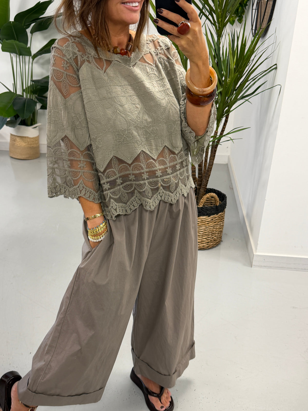 Belted Culottes - Mocha