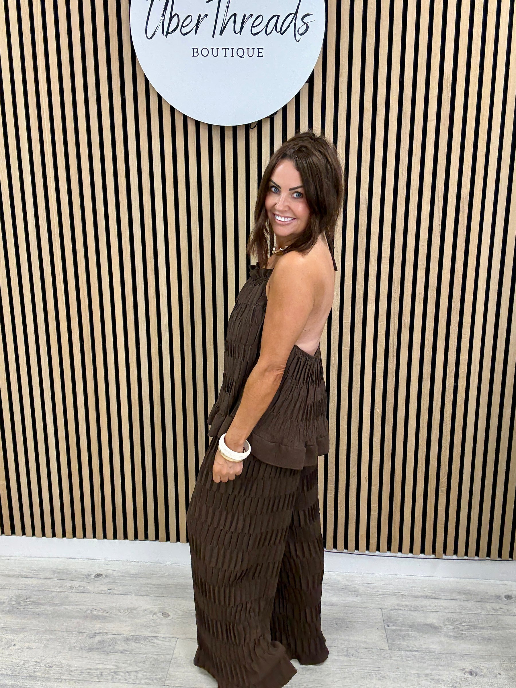 The Ocean Breeze Halterneck Two Piece - Chocolate