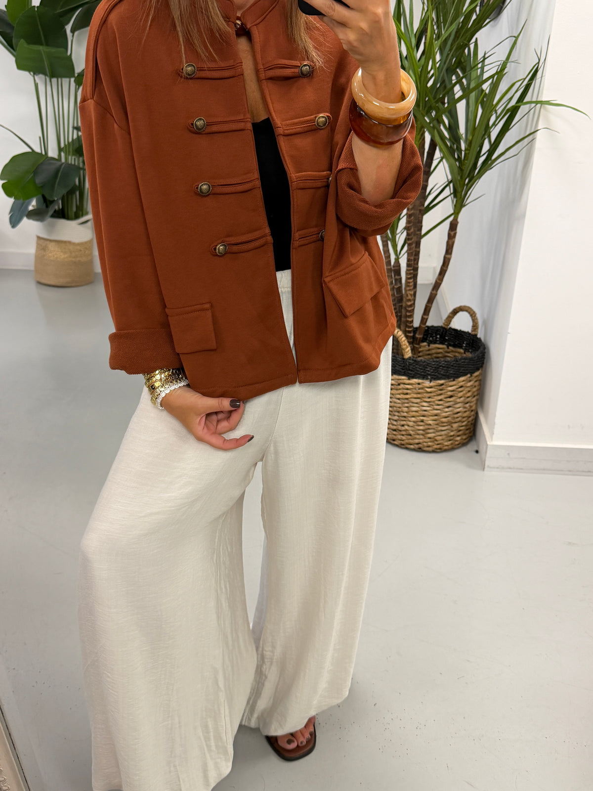 Zeta Otto Military Jacket - Rust