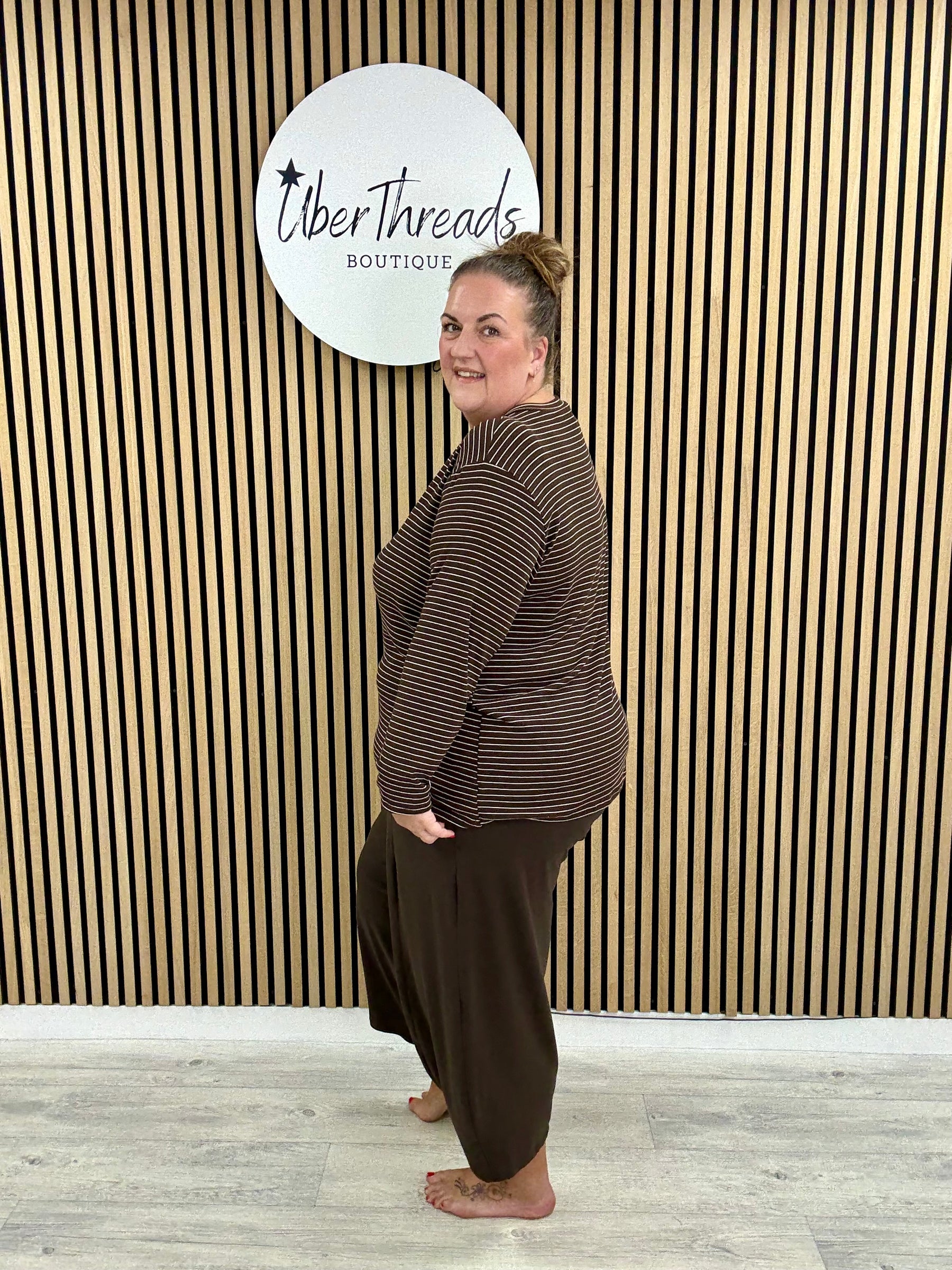 The New Town Jersey Joggers (Plus) - Chocolate