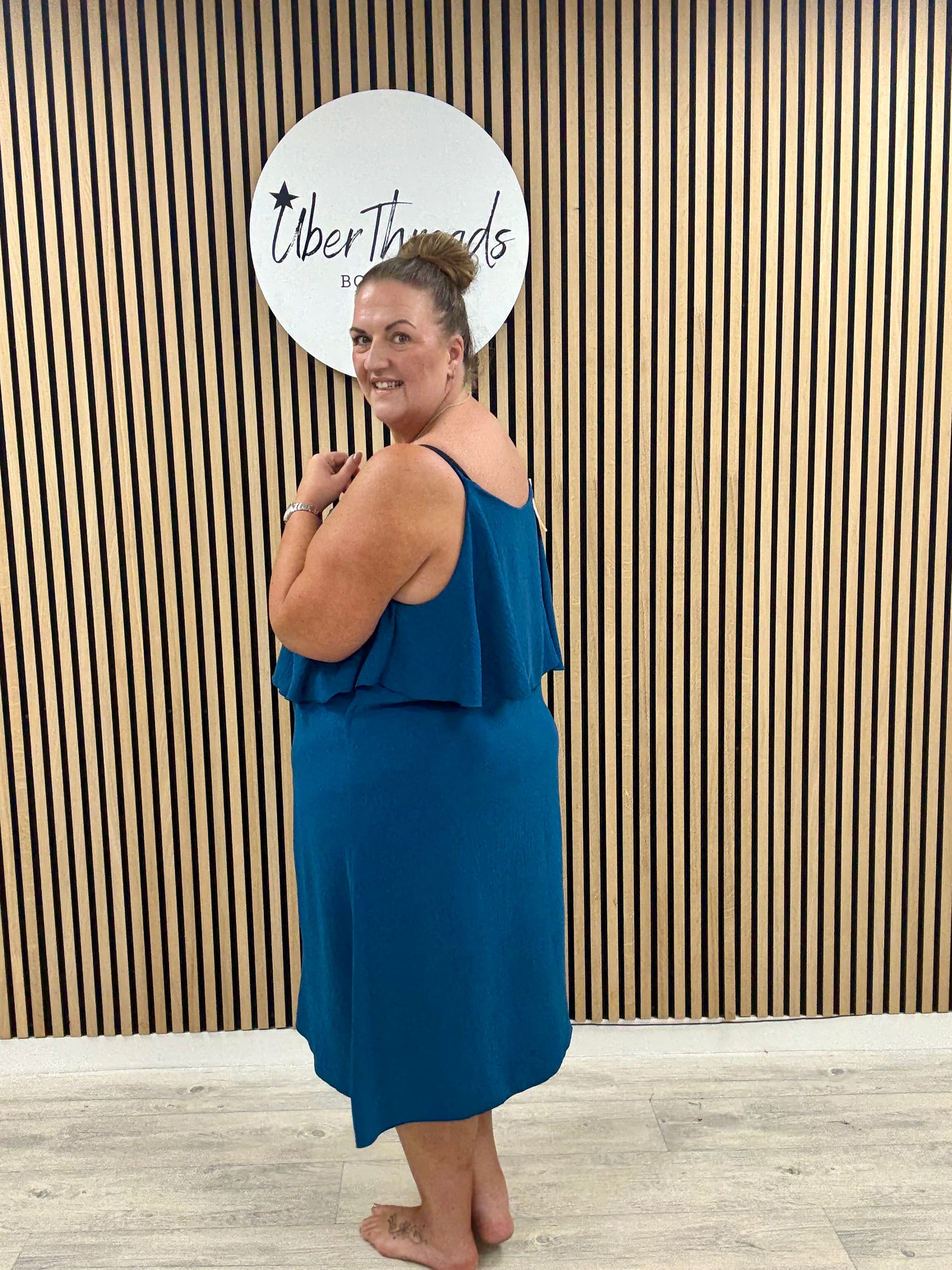 The Clara Frill Midaxi - Teal
