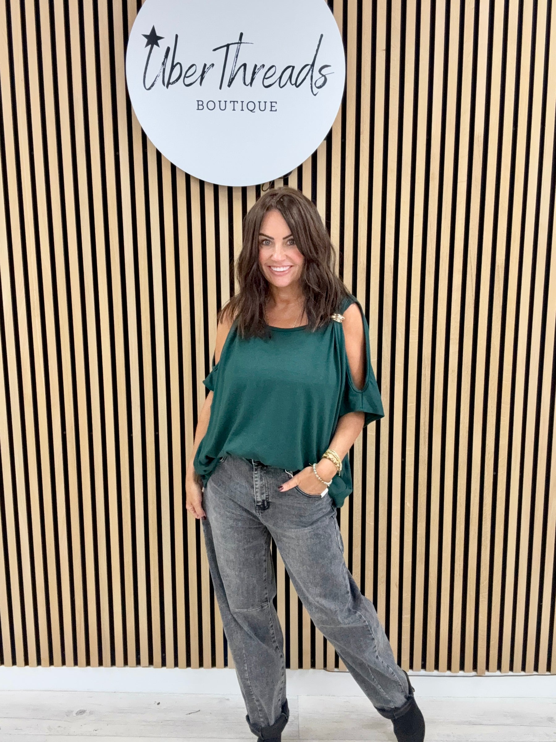 Redberry Barrel Jeans - Grey