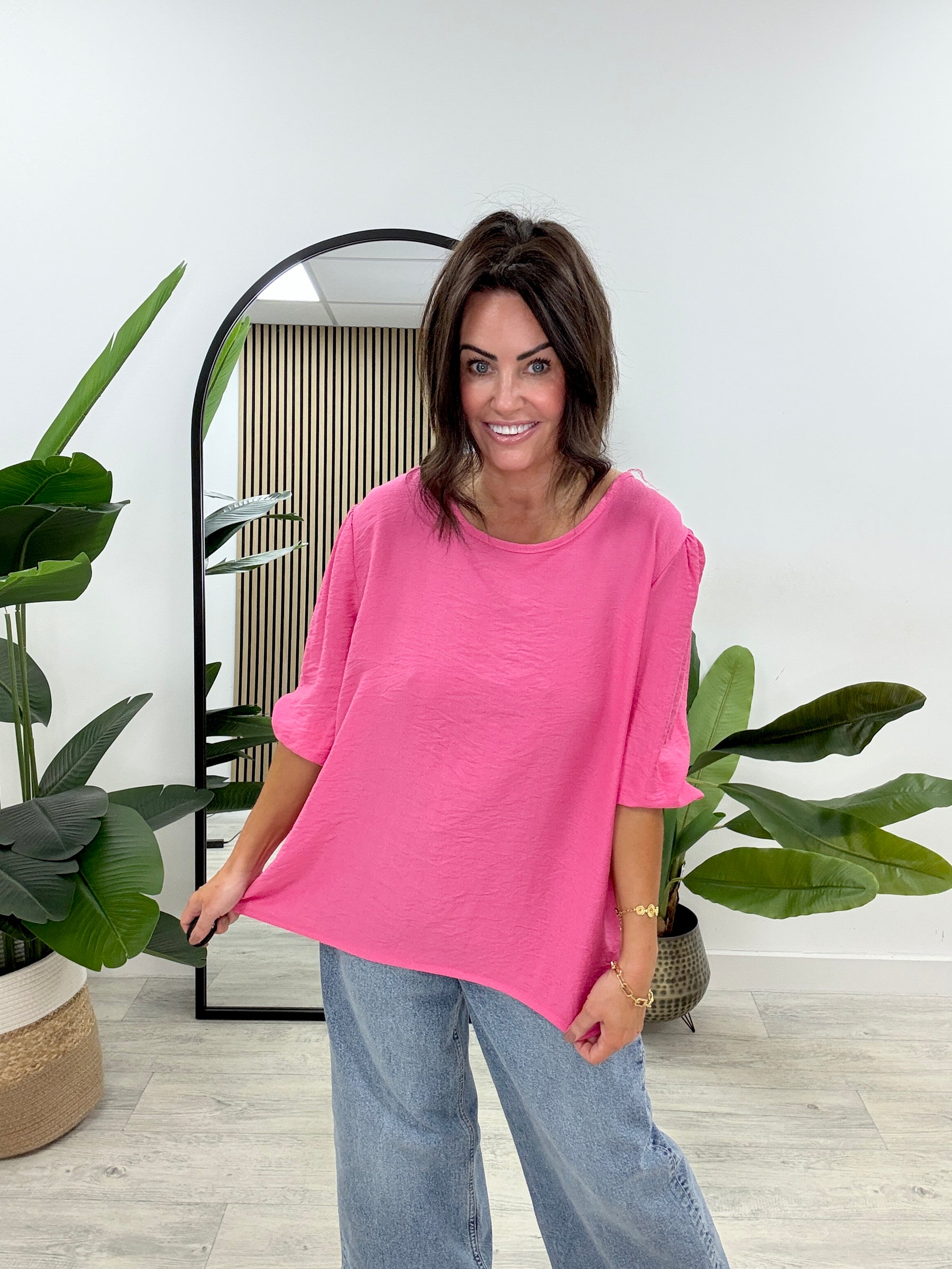 Dolcie Necklace Top - Cerise
