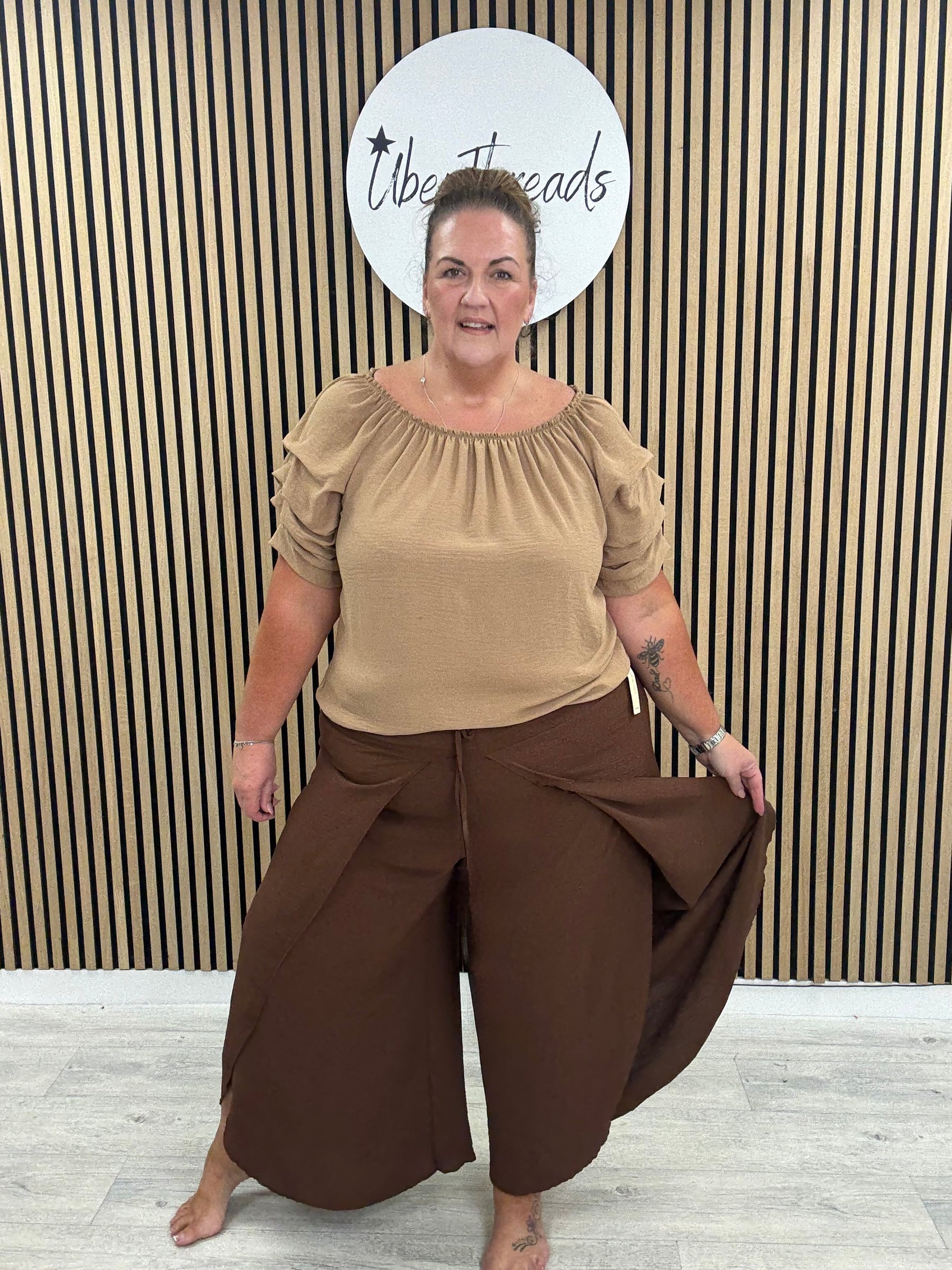 The Split Leg Palazzo - Classic Chocolate