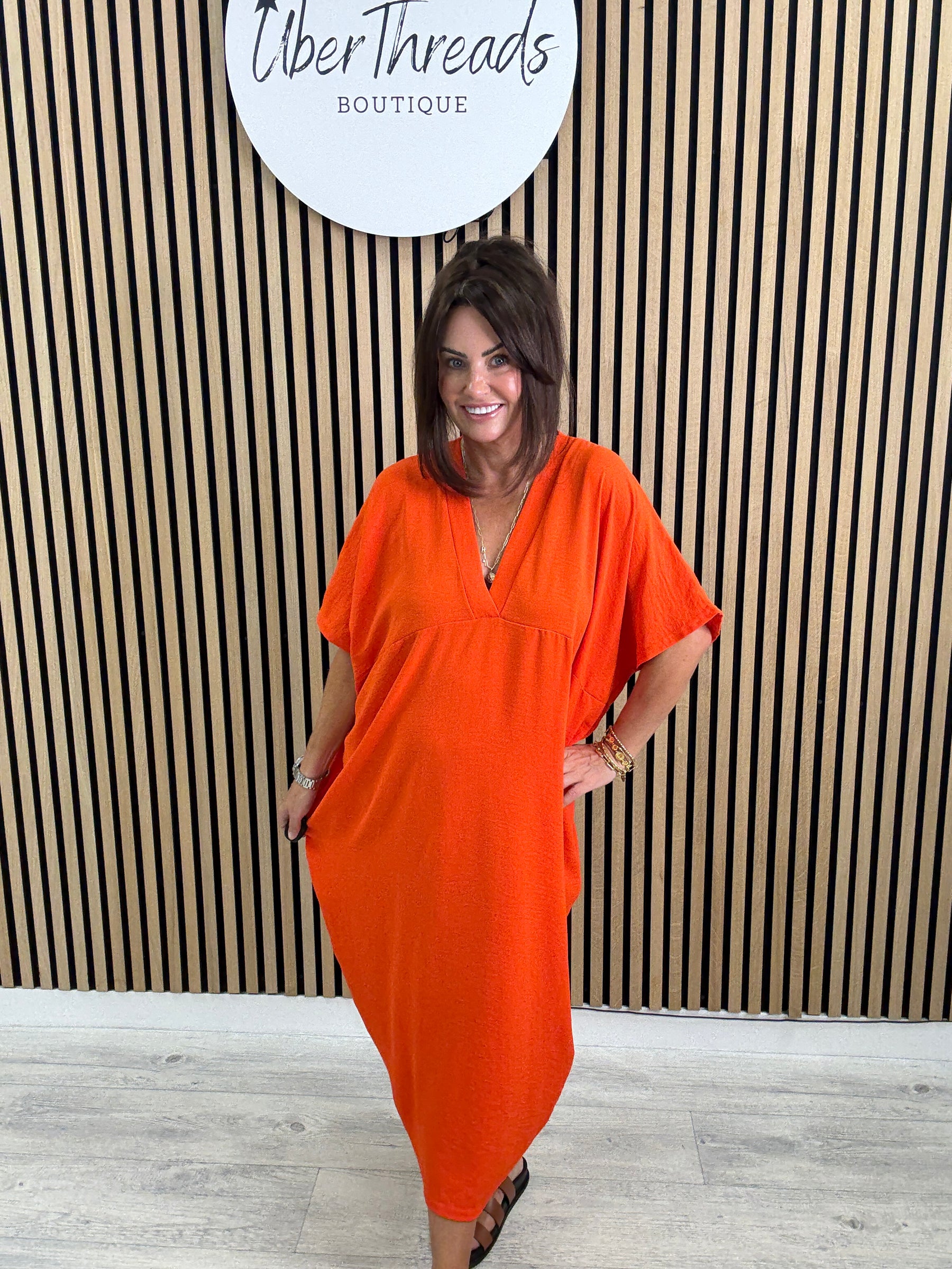 The tapered Midi - Orange