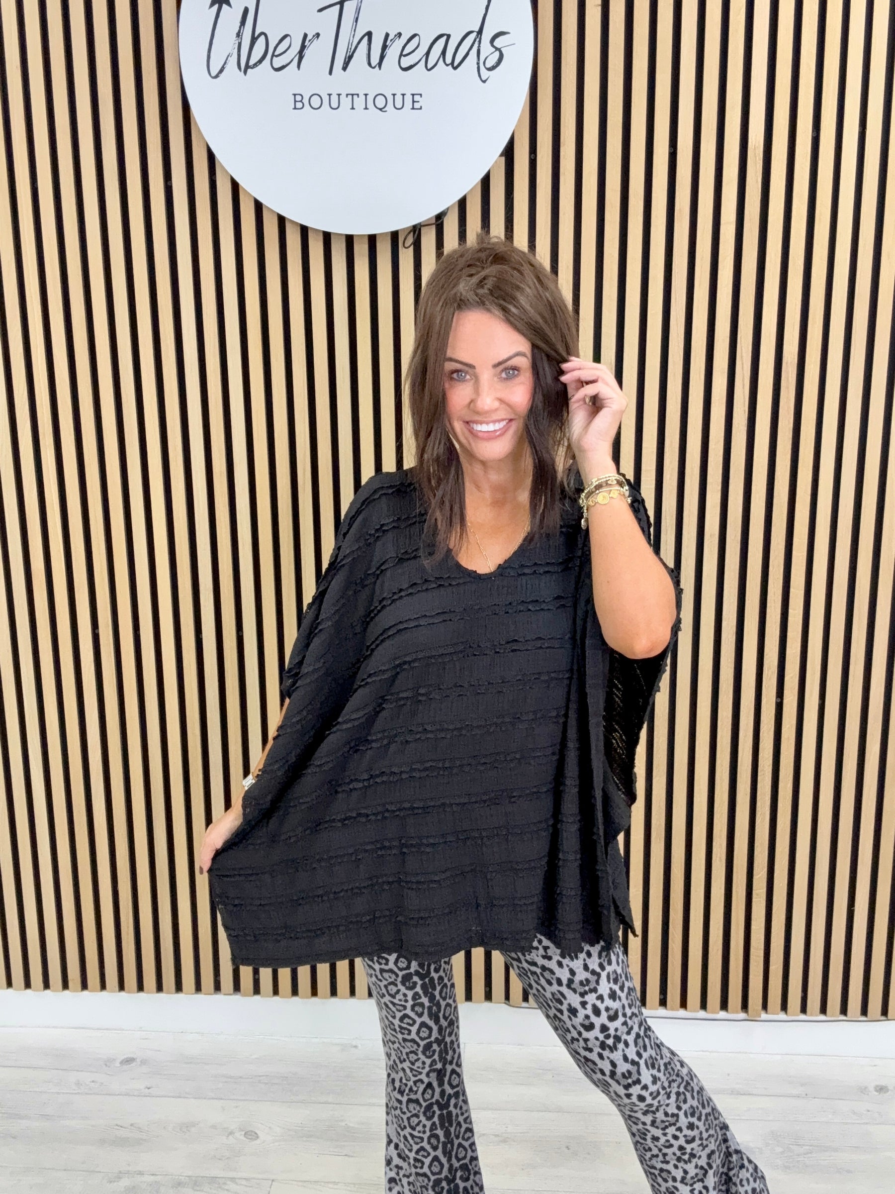 The Ruffle Tunic - Black