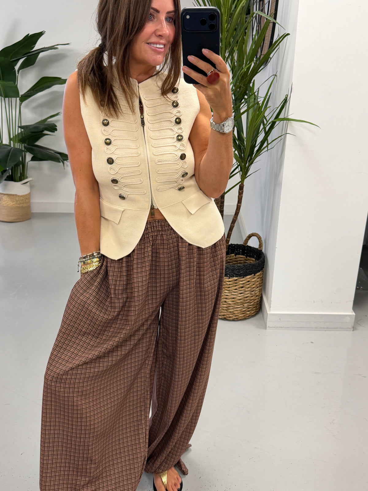 Knitted Waistcoat - Cream