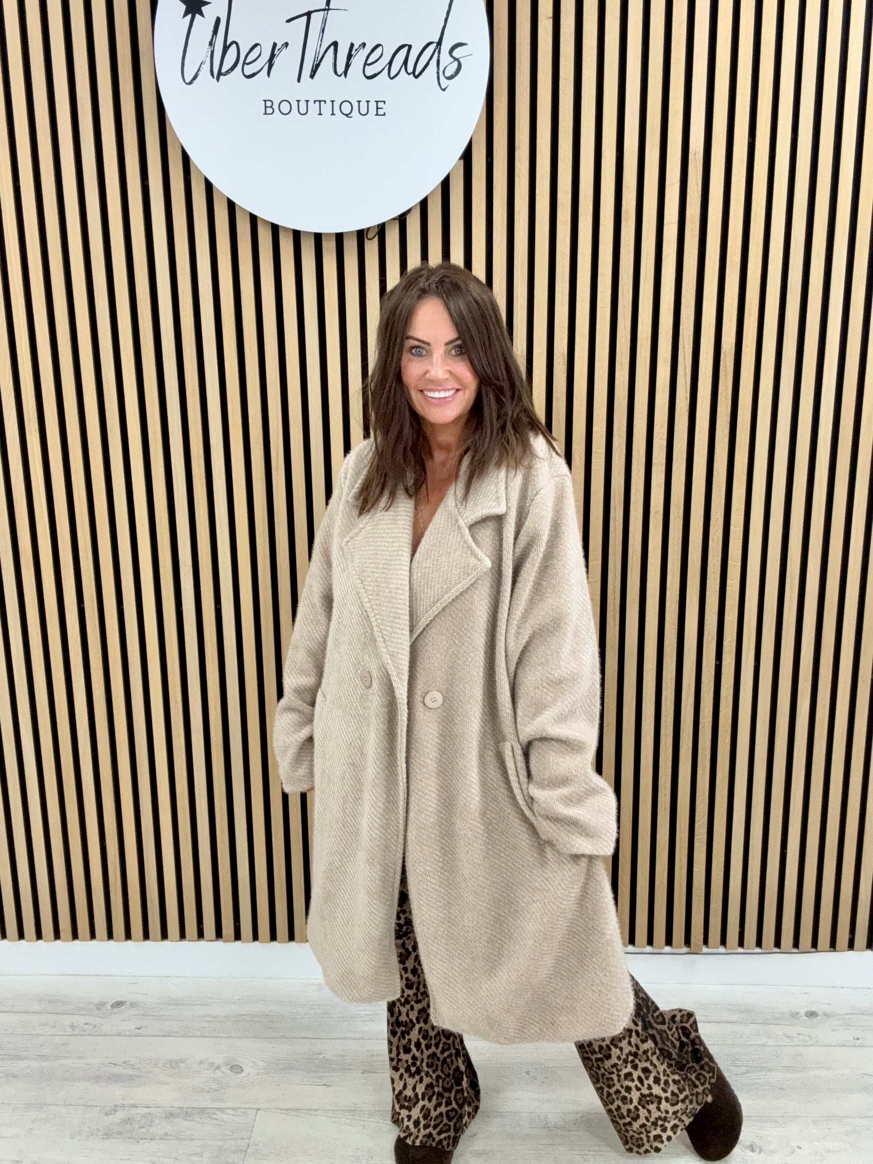 The Boyfriend Blazer Coat - Oatmeal