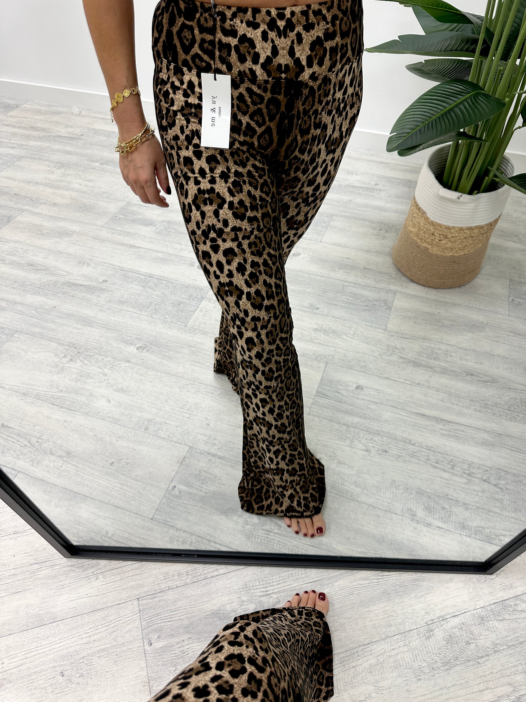Stretch Flare Leggings (sized) - Animal