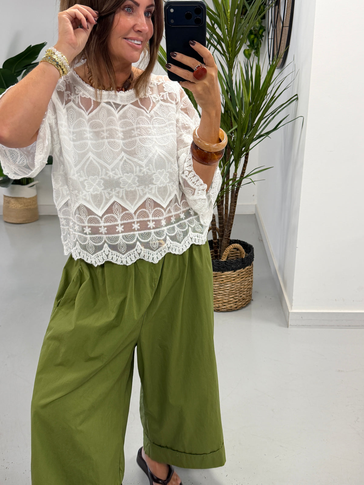 Seville Lace Top - White